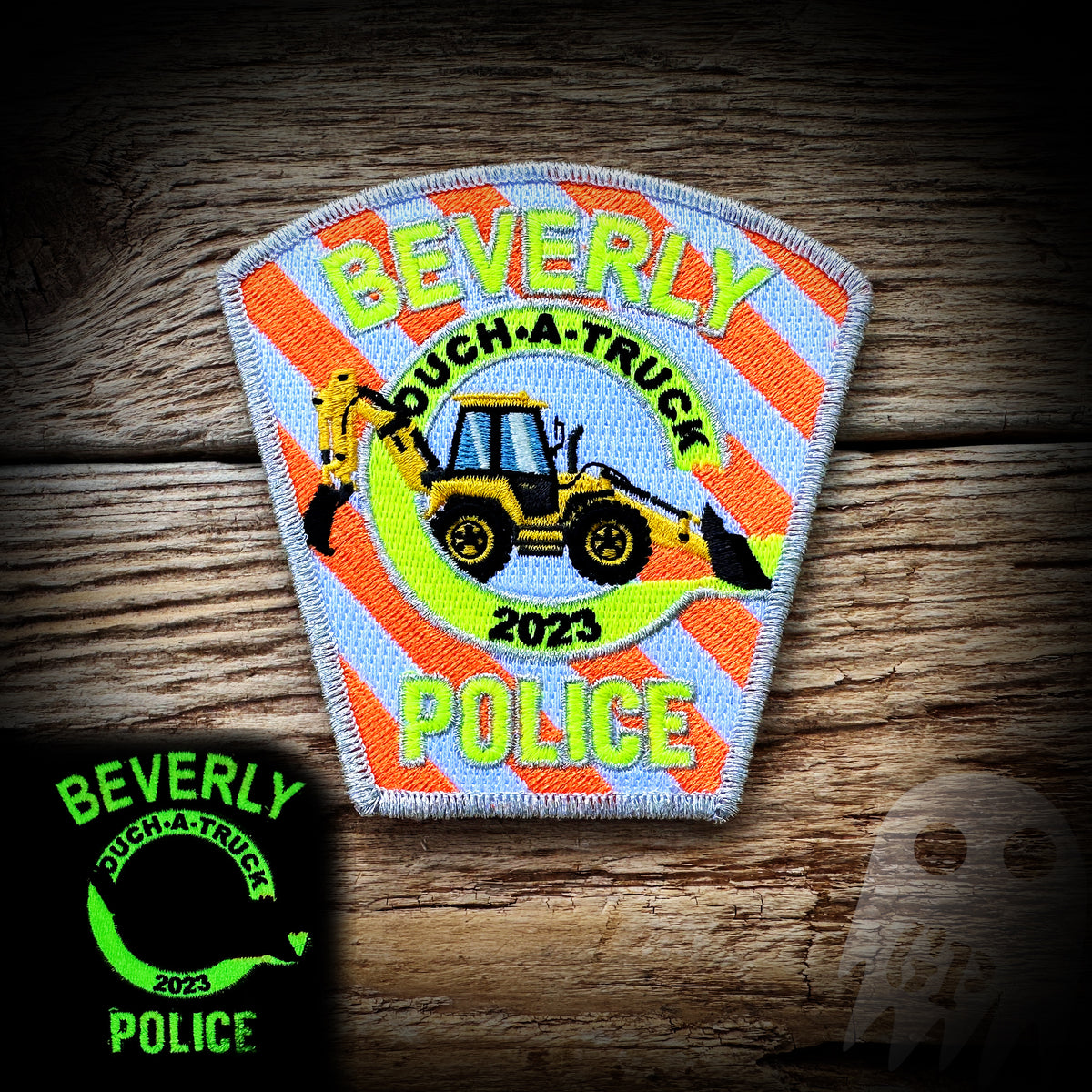 TouchATruck Beverly, MA PD Authentic Glow in the dark GHOST PATCH