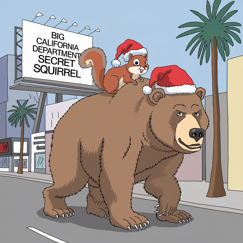 2024 Christmas - Big California Law Enforcement Dept 2024 Christmas Patch SECRET SQUIRREL (NOT PHOTO SHOWN)