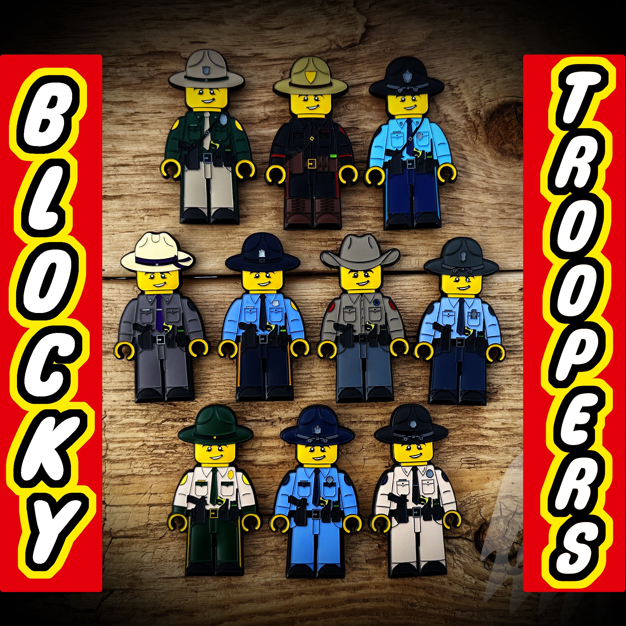 Blocky State Police Characters Coins