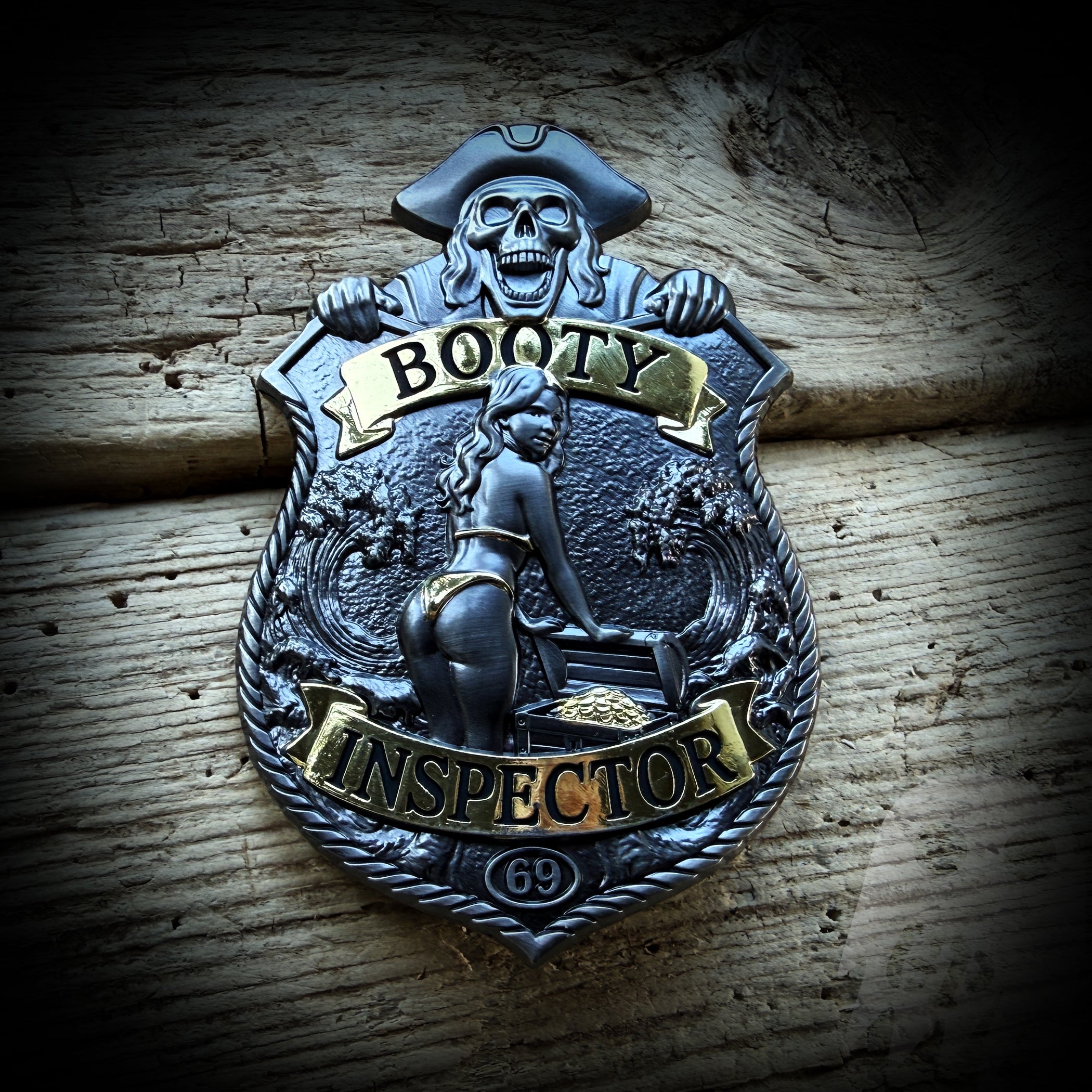 Booty Inspector Metal Badge