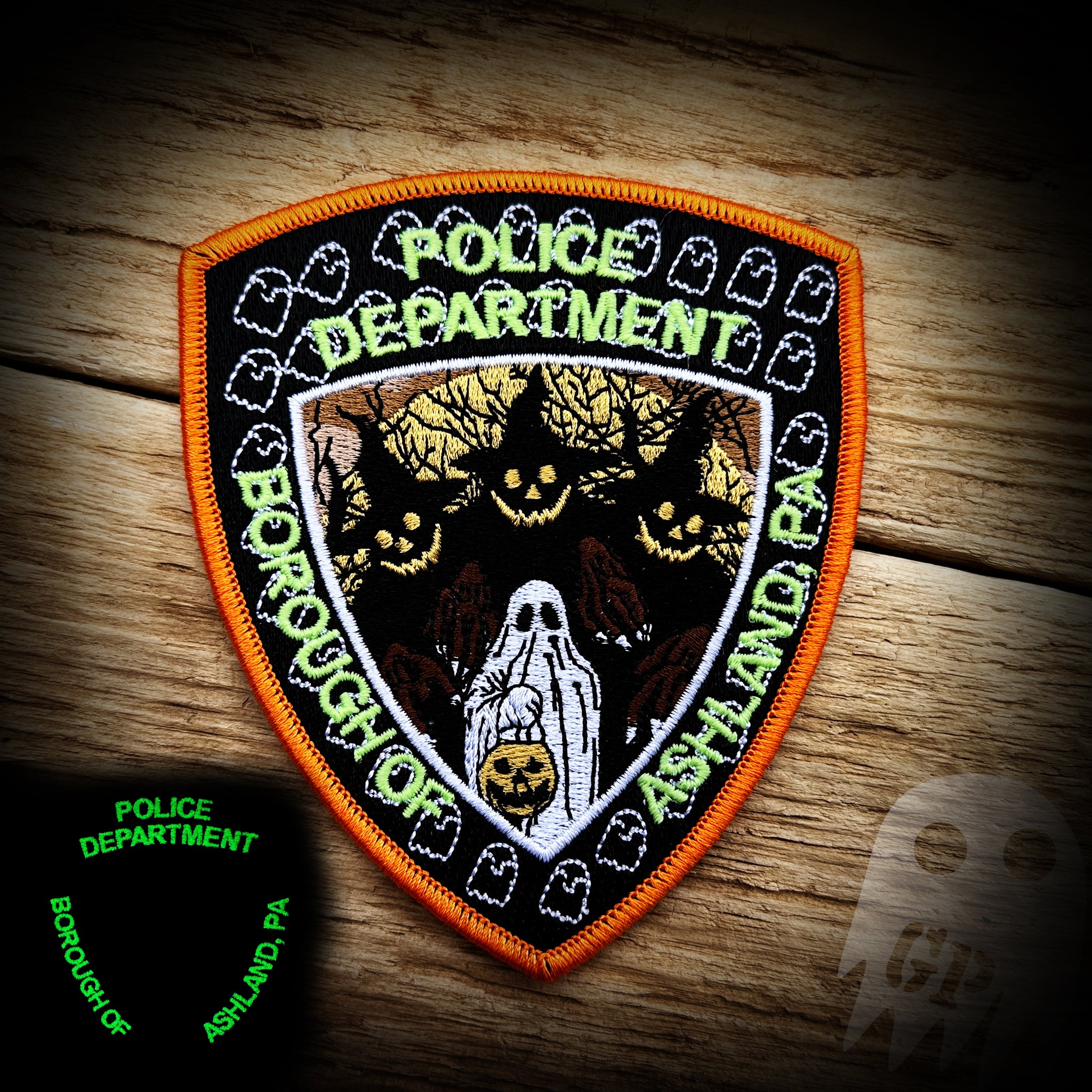 Borough of Ashland, PA PD 2023 Halloween Patch Authentic/Limited GHOST PATCH