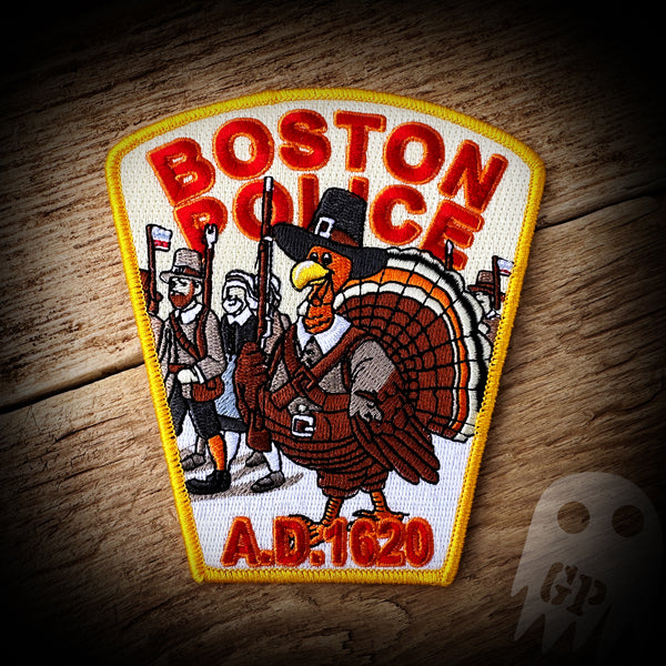 Thanksgiving - Boston, MA PD 2023 Thanksgiving Patch - TWO PATCHES