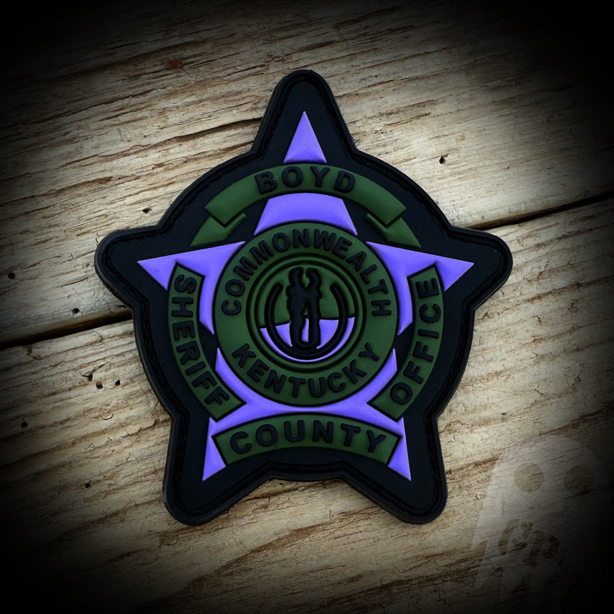 Boyd County, KY Sheriff Office Domestic Violence Awareness Badge PVC