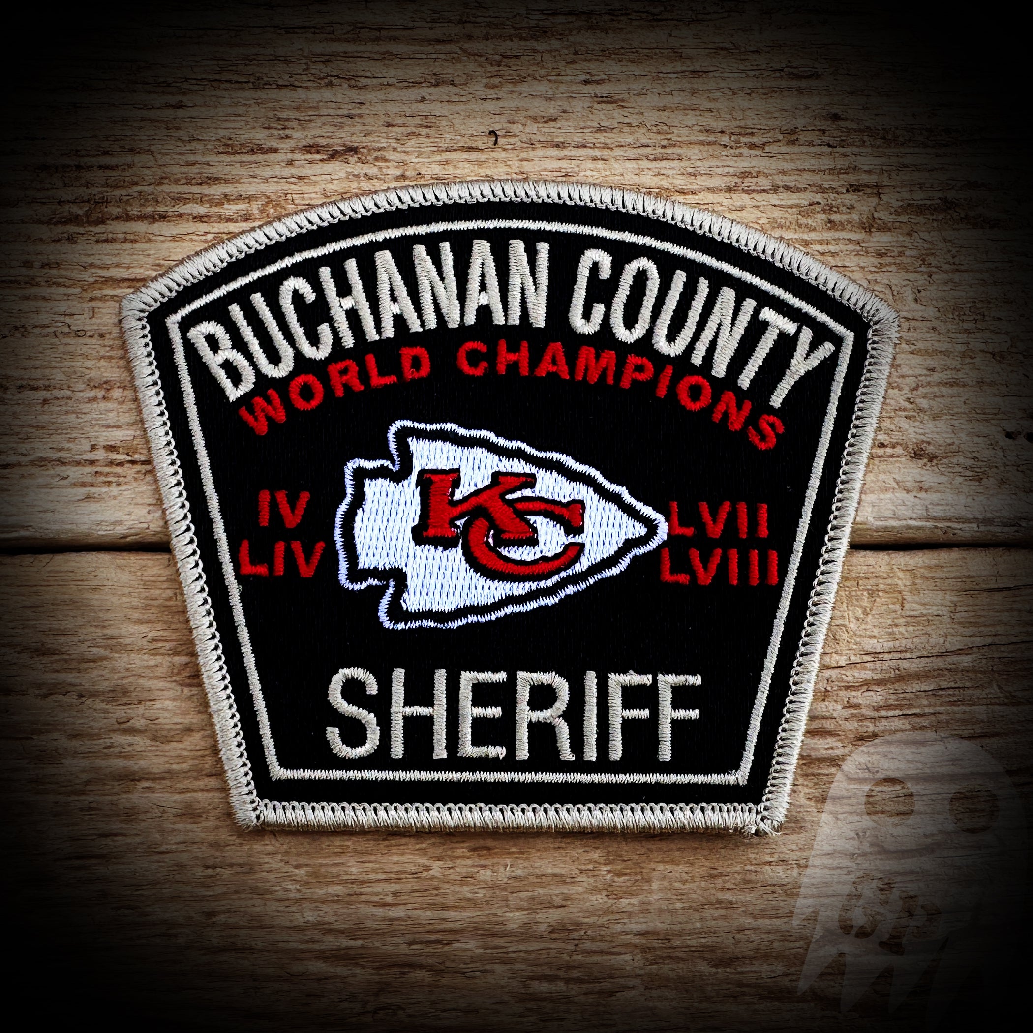 KC Chief's Super Bowls - Buchanan County, MO Sheriff's Office Chief's Super Bowl Championships Patch