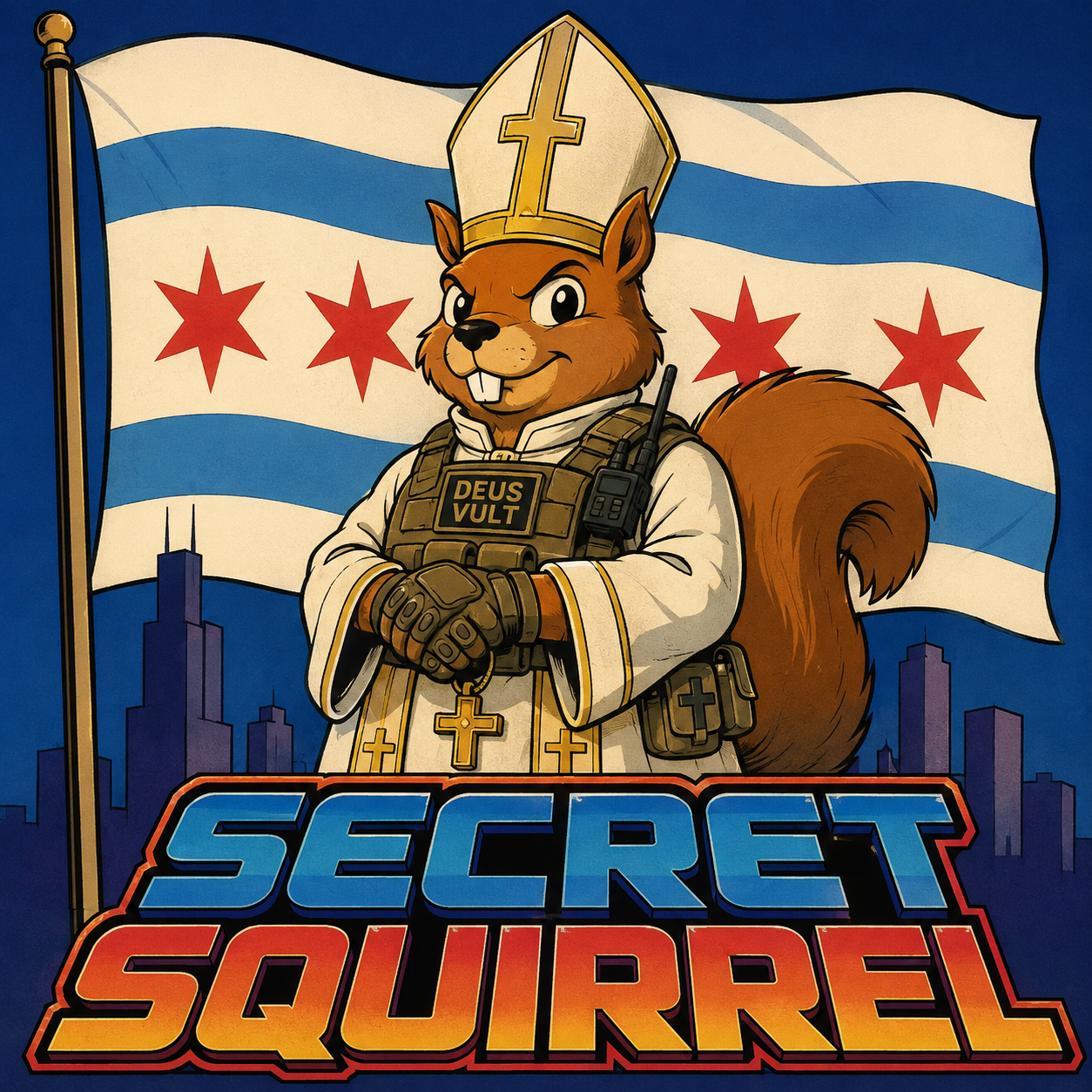 Big Illinois Police Department Tactical Religion Secret Squirrel Coin (NOT PHOTO SHOWN)