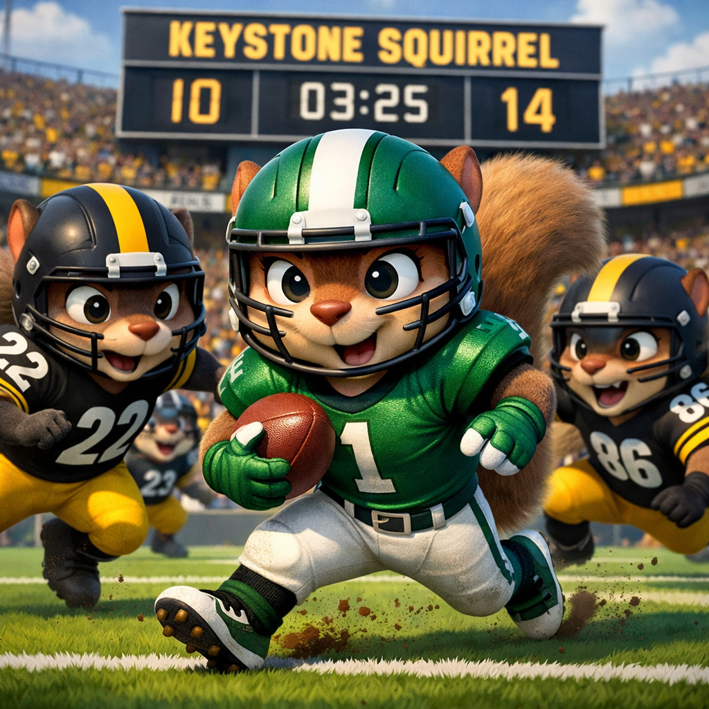 Keystone Football PATCH - Big State Football Teams Police KEYSTONE SQUIRREL Patch (NOT PHOTO SHOWN)