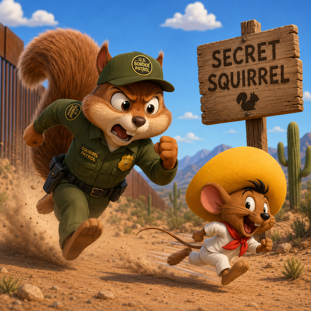 US Border Patrol Secret Squirrel PVC