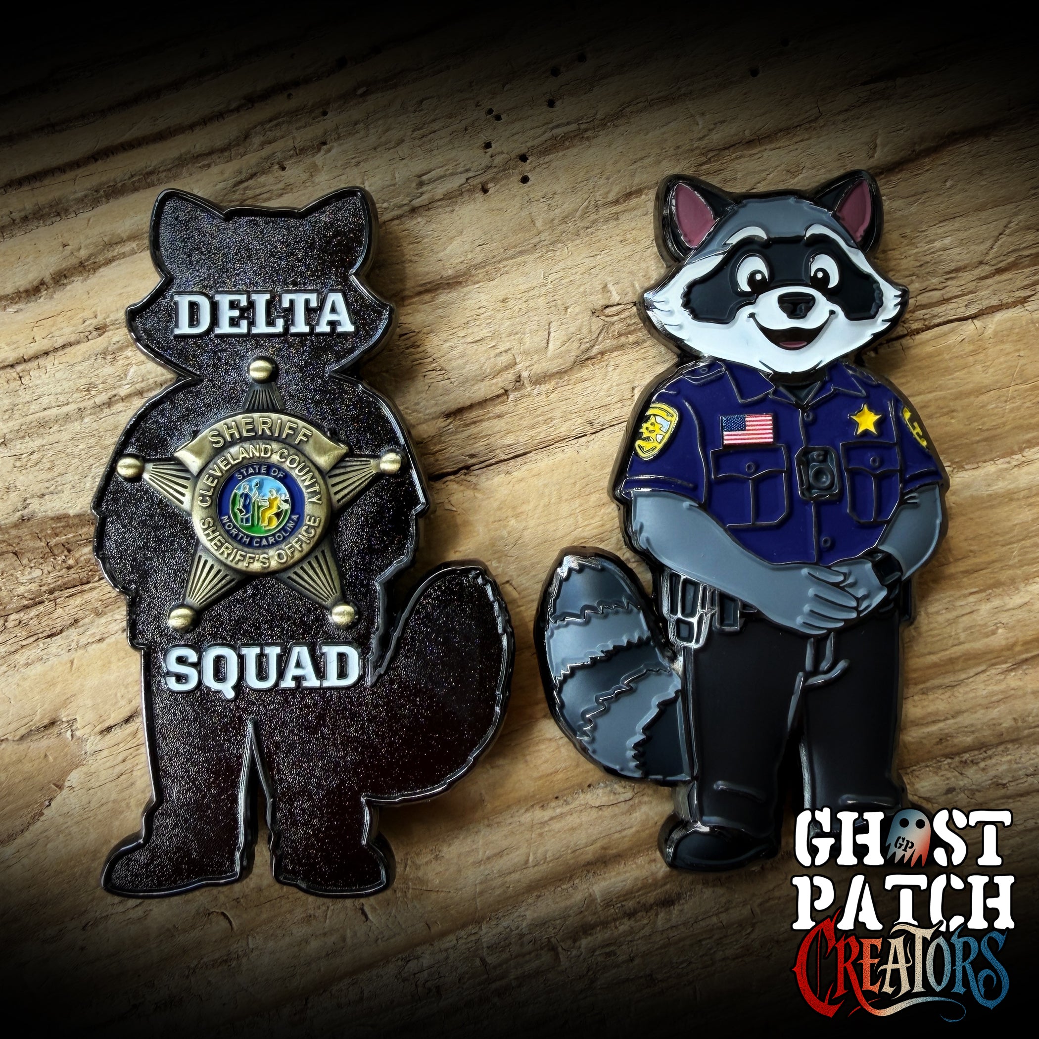 Cleveland County, NC Sheriff Delta Squad Racoon Coin - Creator