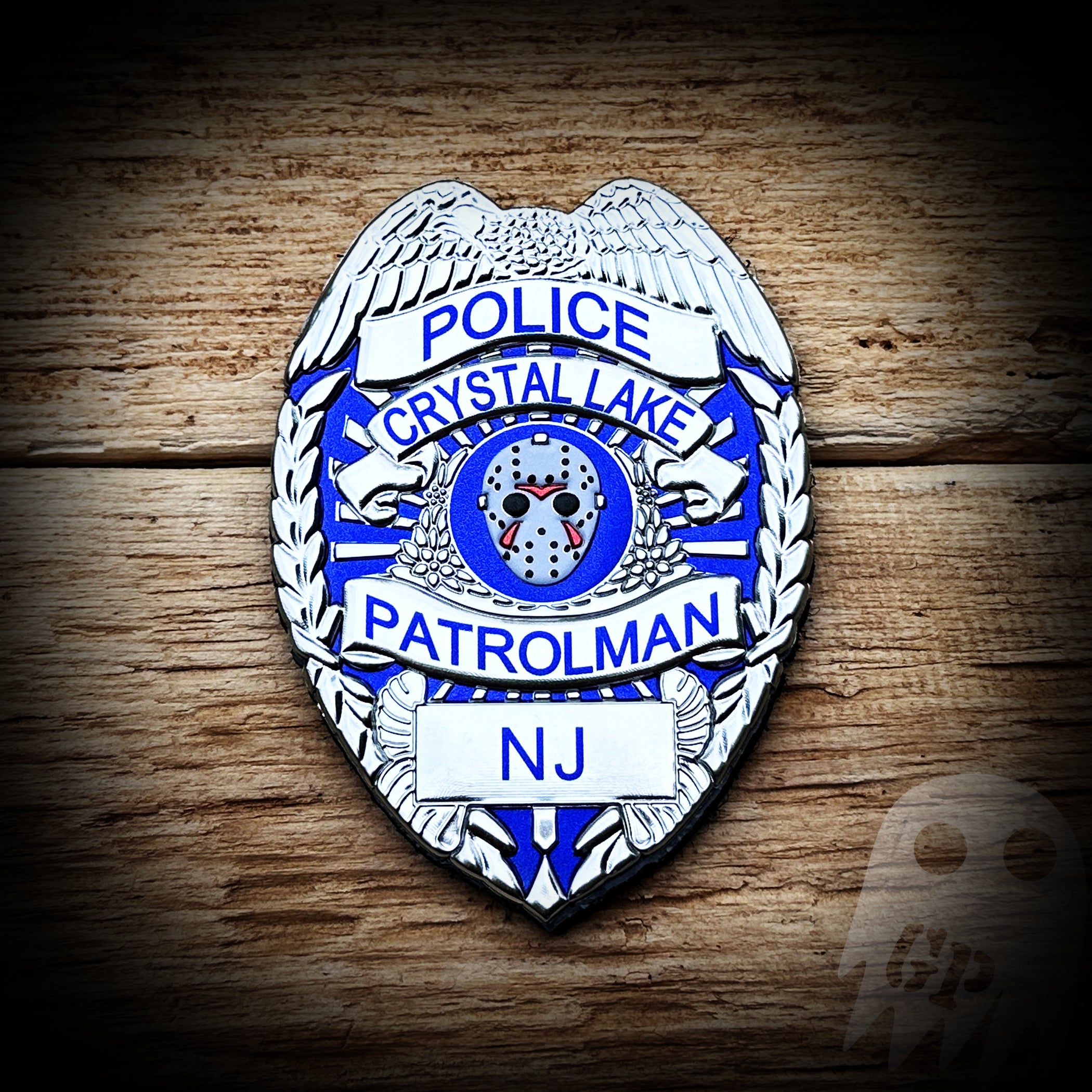 BADGE - Crystal Lake, NJ Police Badge - Friday the 13th – GHOST PATCH