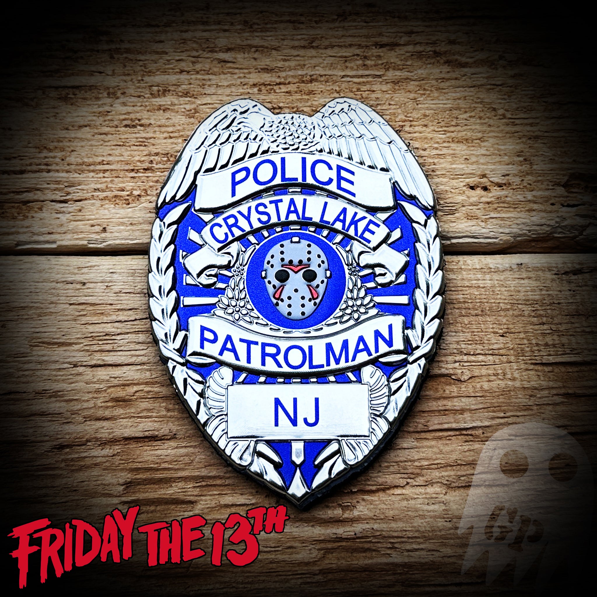BADGE - Crystal Lake, NJ Police Badge - Friday the 13th