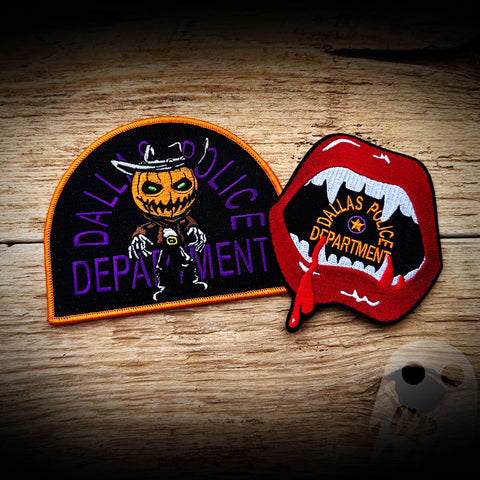 Dallas, TX Police Department 2023 Halloween Patch - Authentic / LIMITED (TWO PACK)