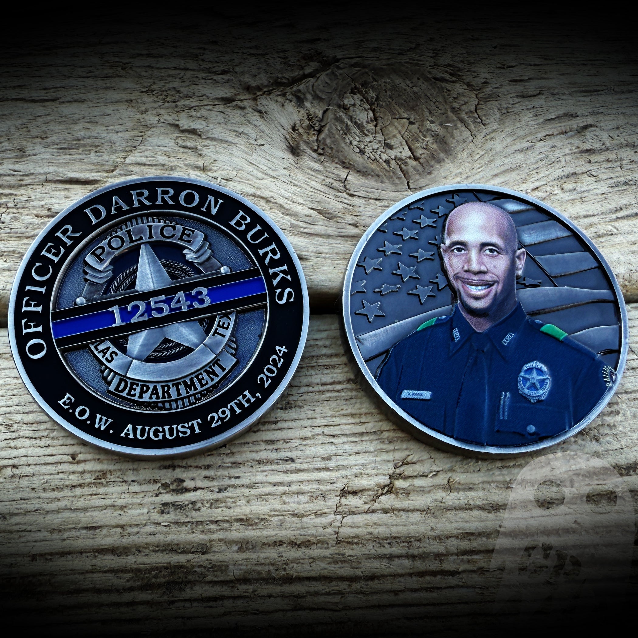 Burks Memorial Coin - Officer Darron Burks - Dallas PD