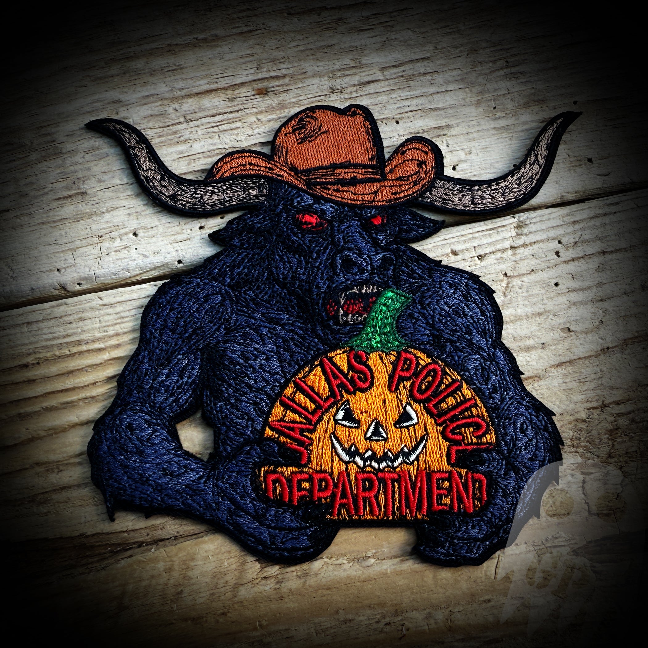 Zombie Longhorn 2025 Halloween - Dallas, TX PD 2025 Halloween Patch - Tristen