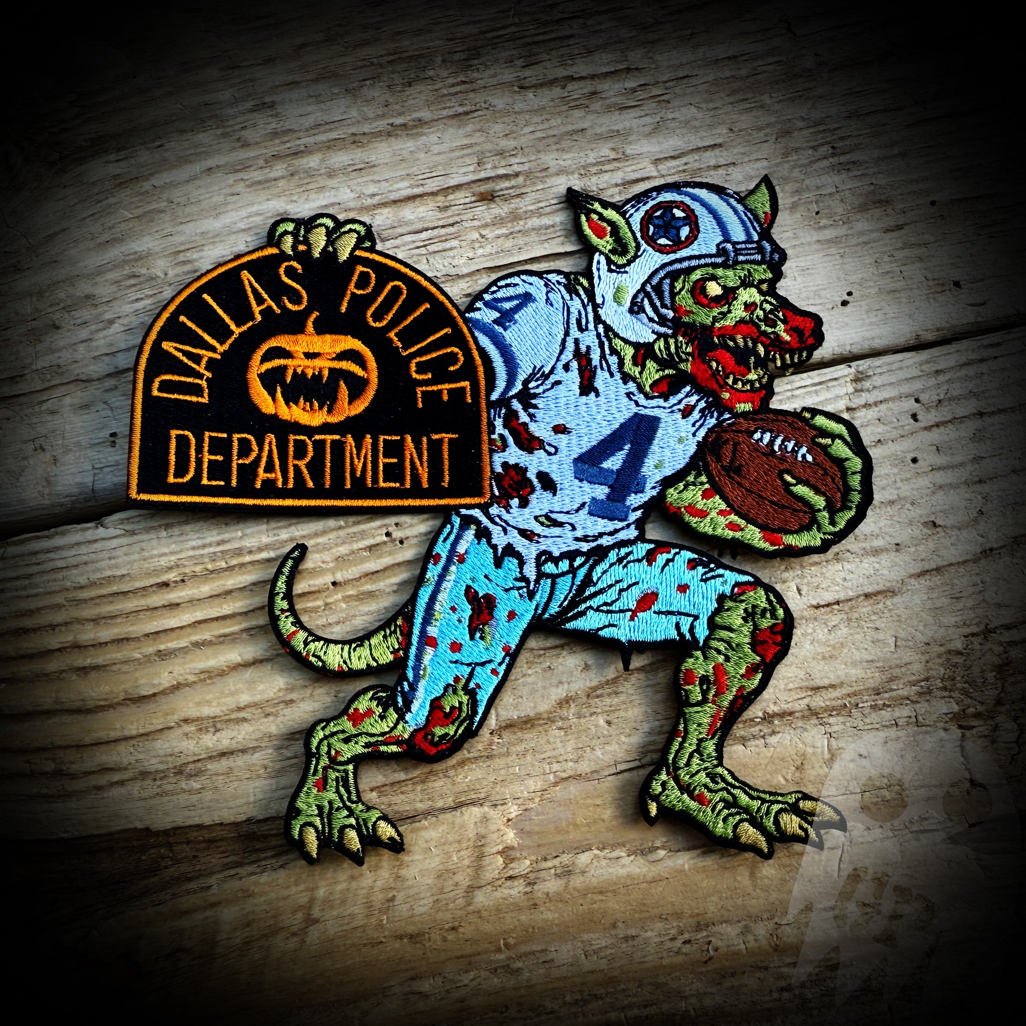 Zombie Football 2025 Halloween - Dallas, TX PD 2025 Halloween Patch - Dan