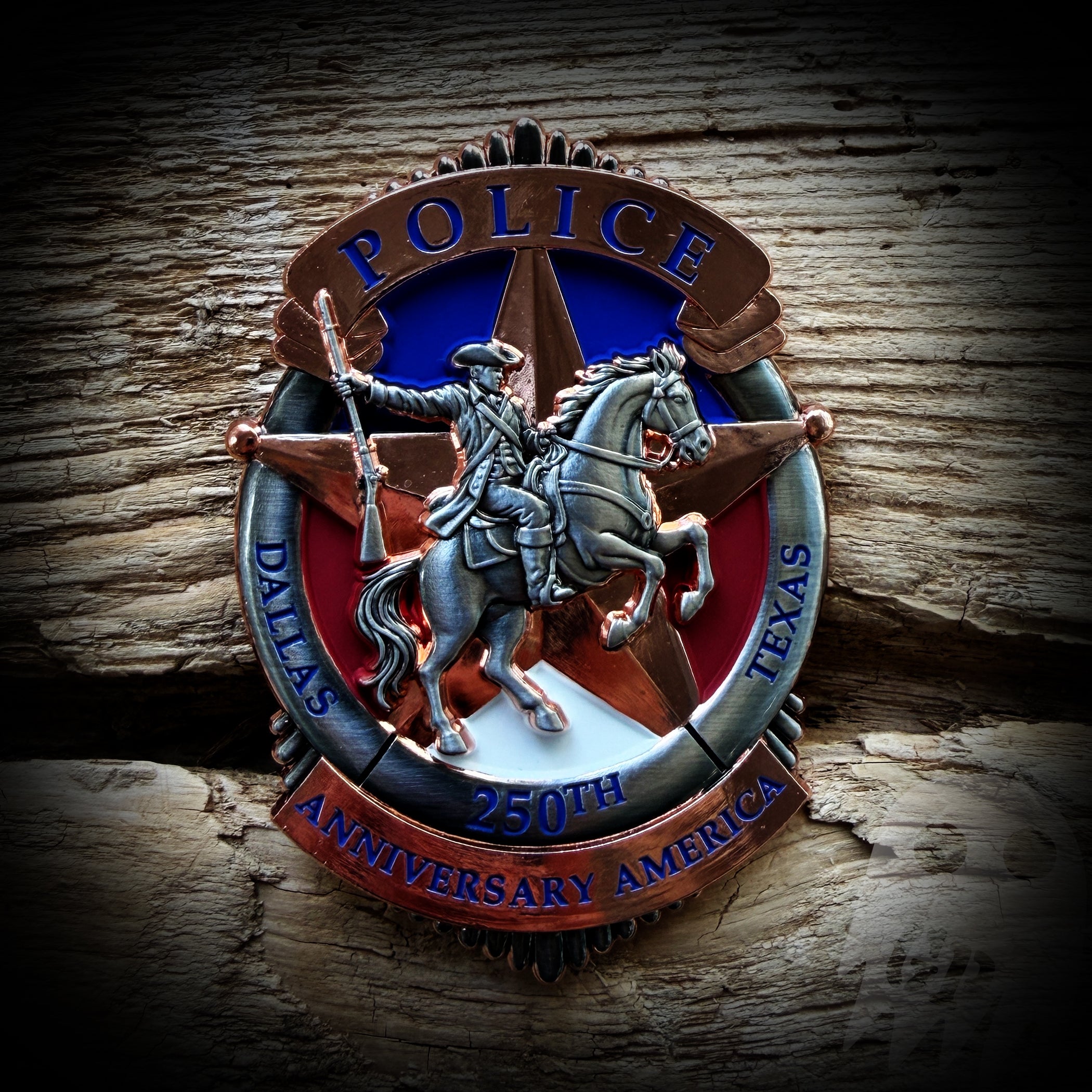 250th America BADGE - Dallas, TX Police 250th Anniversary of