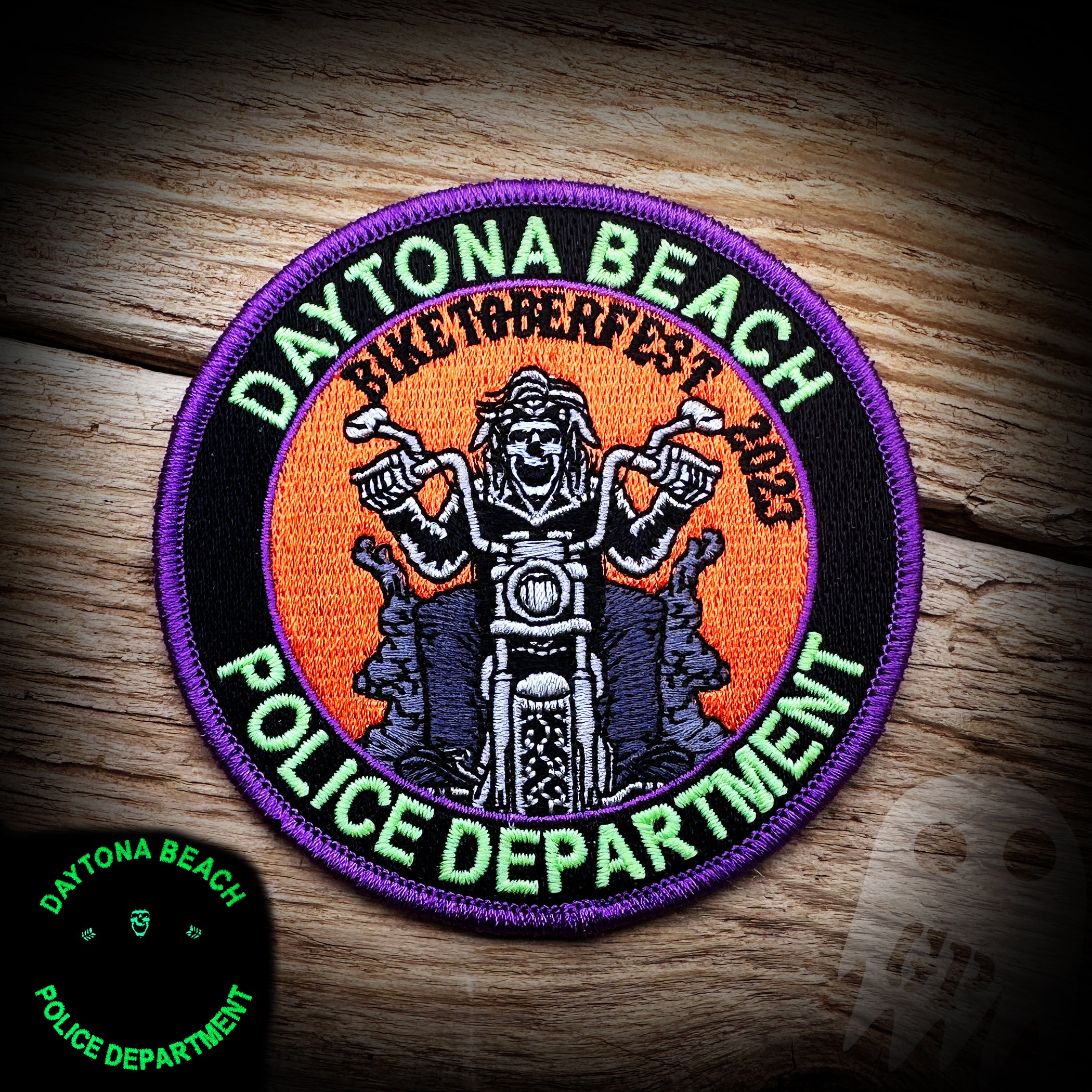 Daytona Beach, FL PD 2023 Halloween Patch - Limited - GLOW IN THE DARK