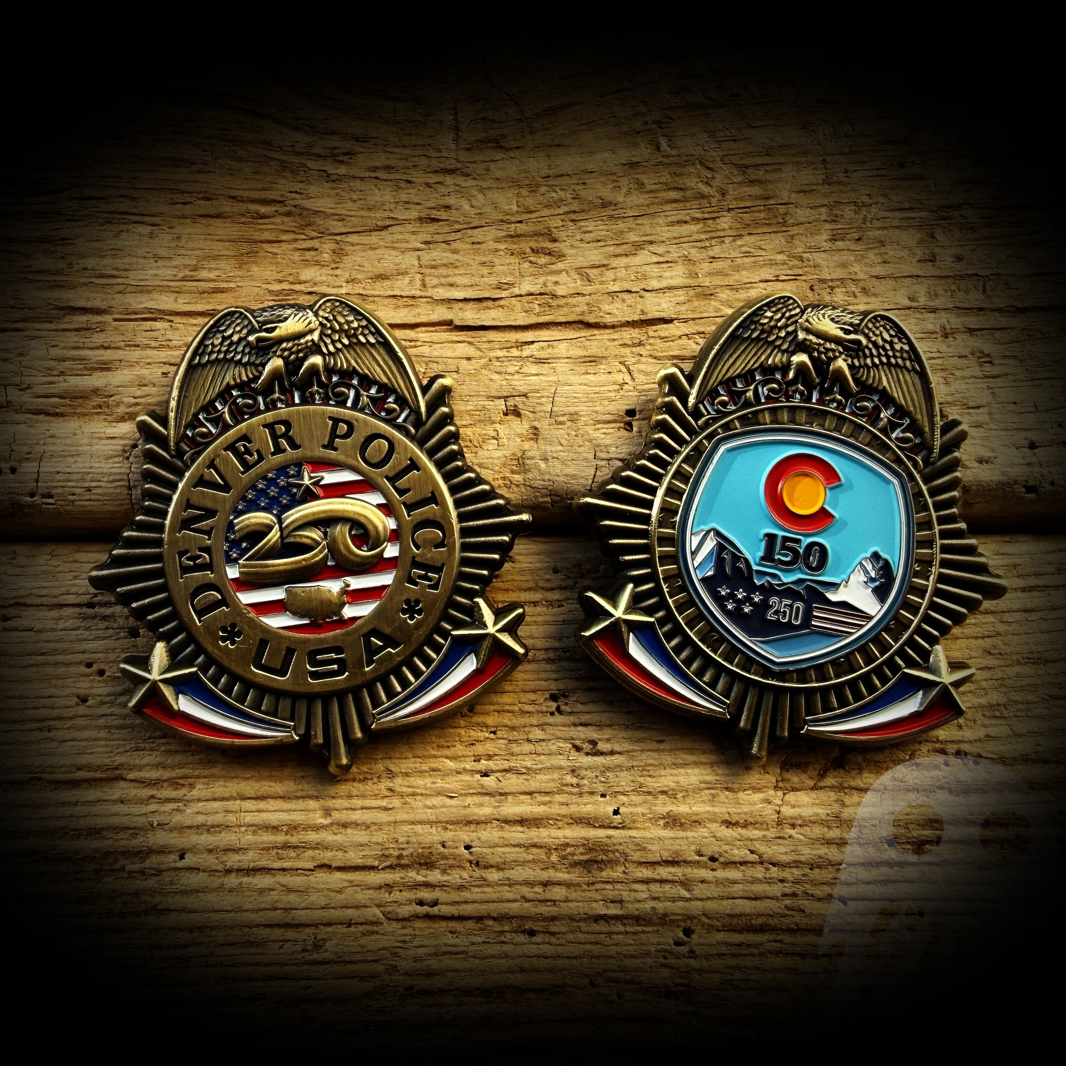 America 250 COIN - Denver, CO PD Commemorative 250th Anniversary of America and 150th Anniversary of Colorado Coin