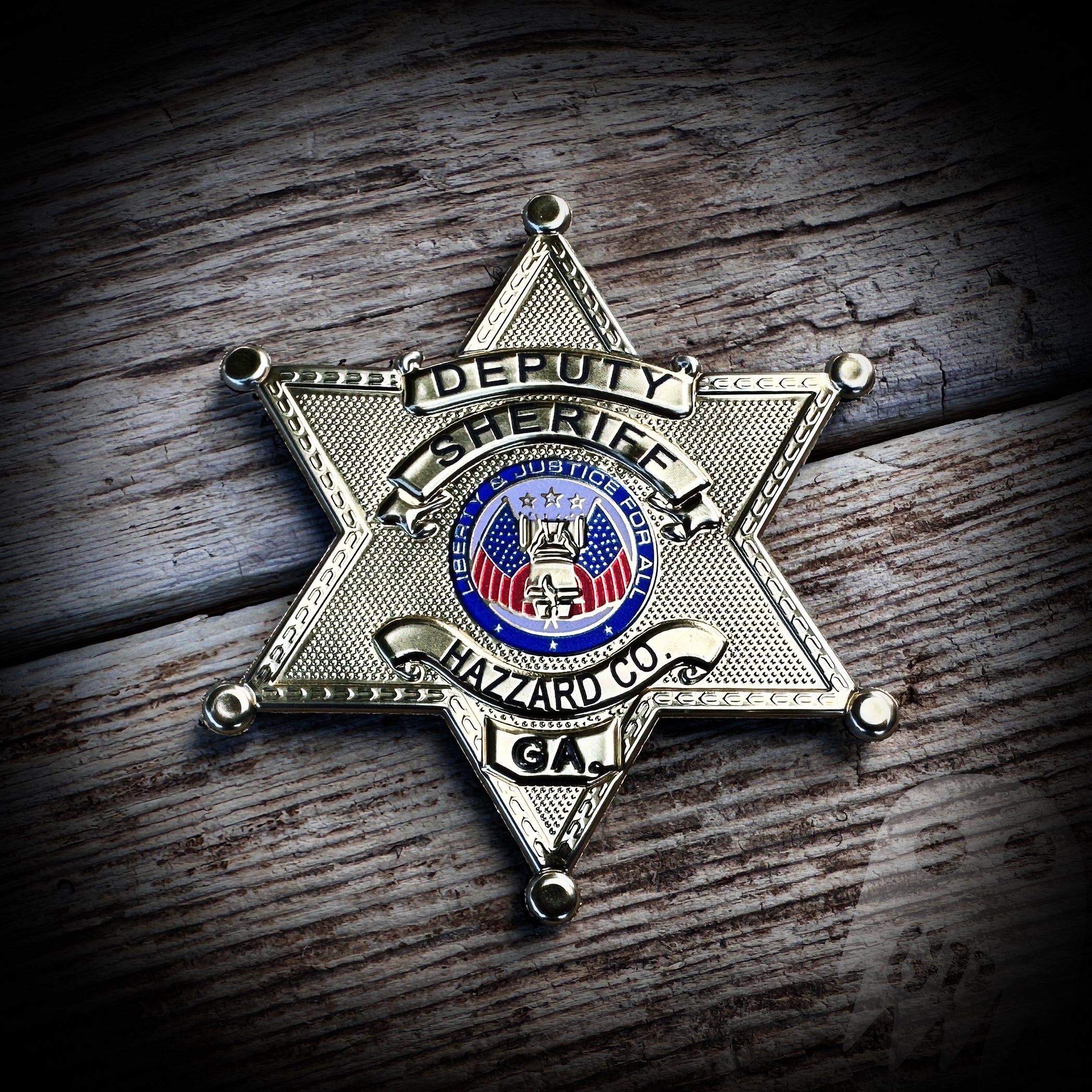 86 Hazzard County Sheriff replica PATCH and BADGE - Dukes of