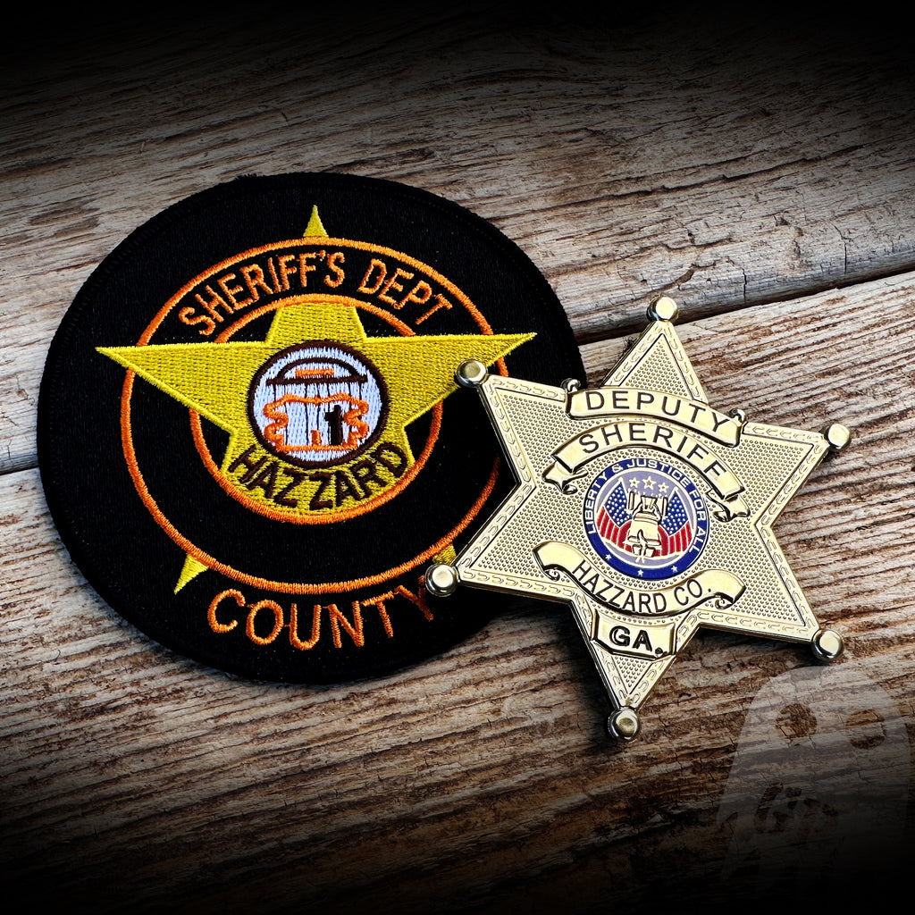 86 Hazzard County Sheriff Replica Patch And Badge Dukes Of Hazzard Ghost Patch 5407