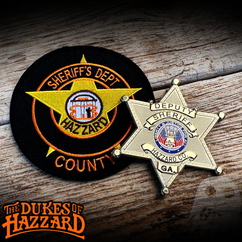 #86 Hazzard County Sheriff replica PATCH and BADGE - Dukes of Hazzard