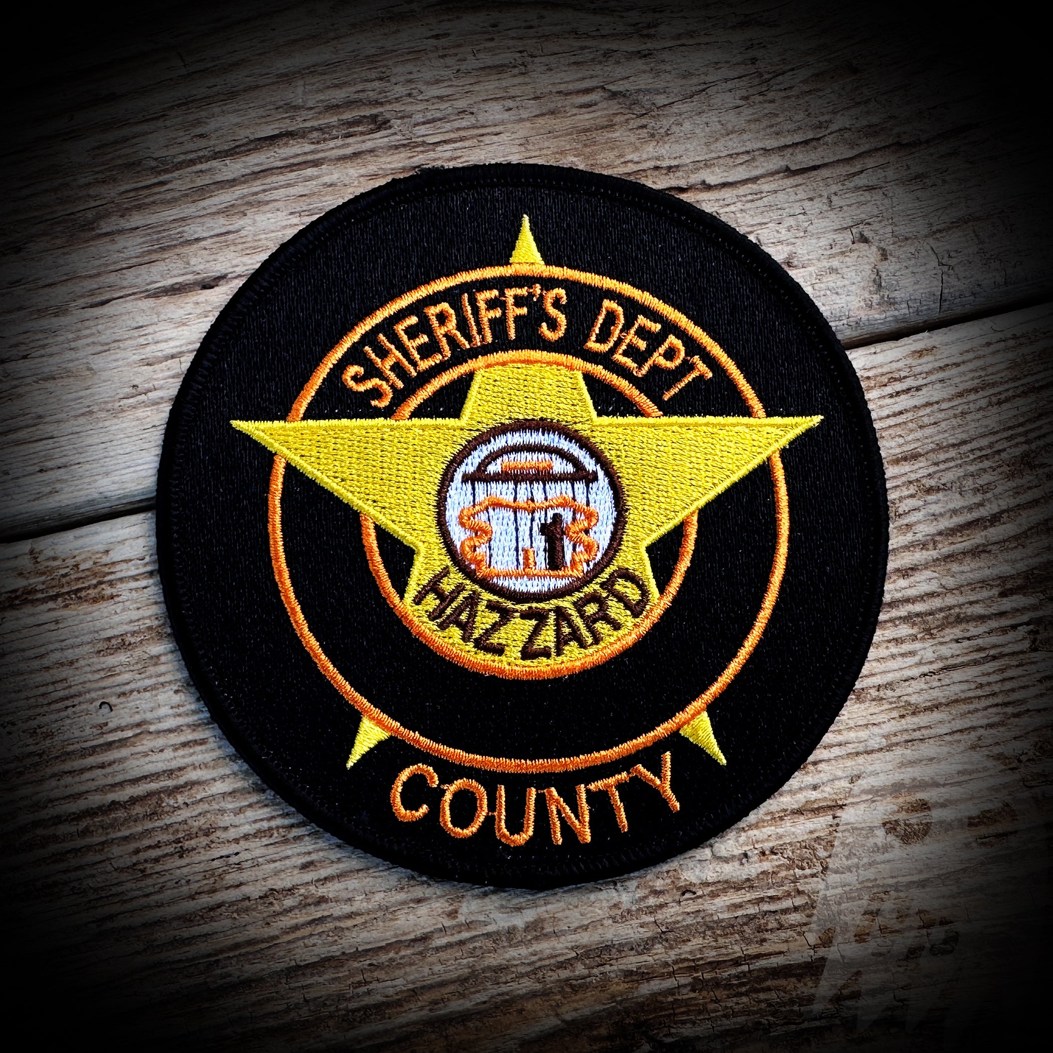 86 Hazzard County Sheriff replica PATCH and BADGE - Dukes of