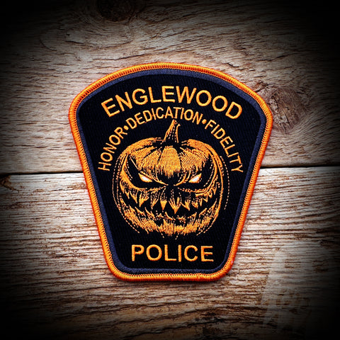 Corrected Version Pumpkin - Englewood, NJ PD 2023 Halloween Patch - Limited