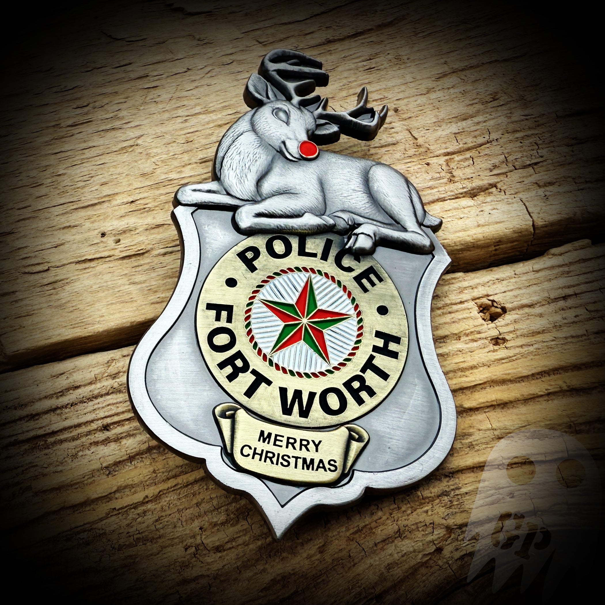 CHRISTMAS BADGE - Fort Worth, TX PD Christmas Badge