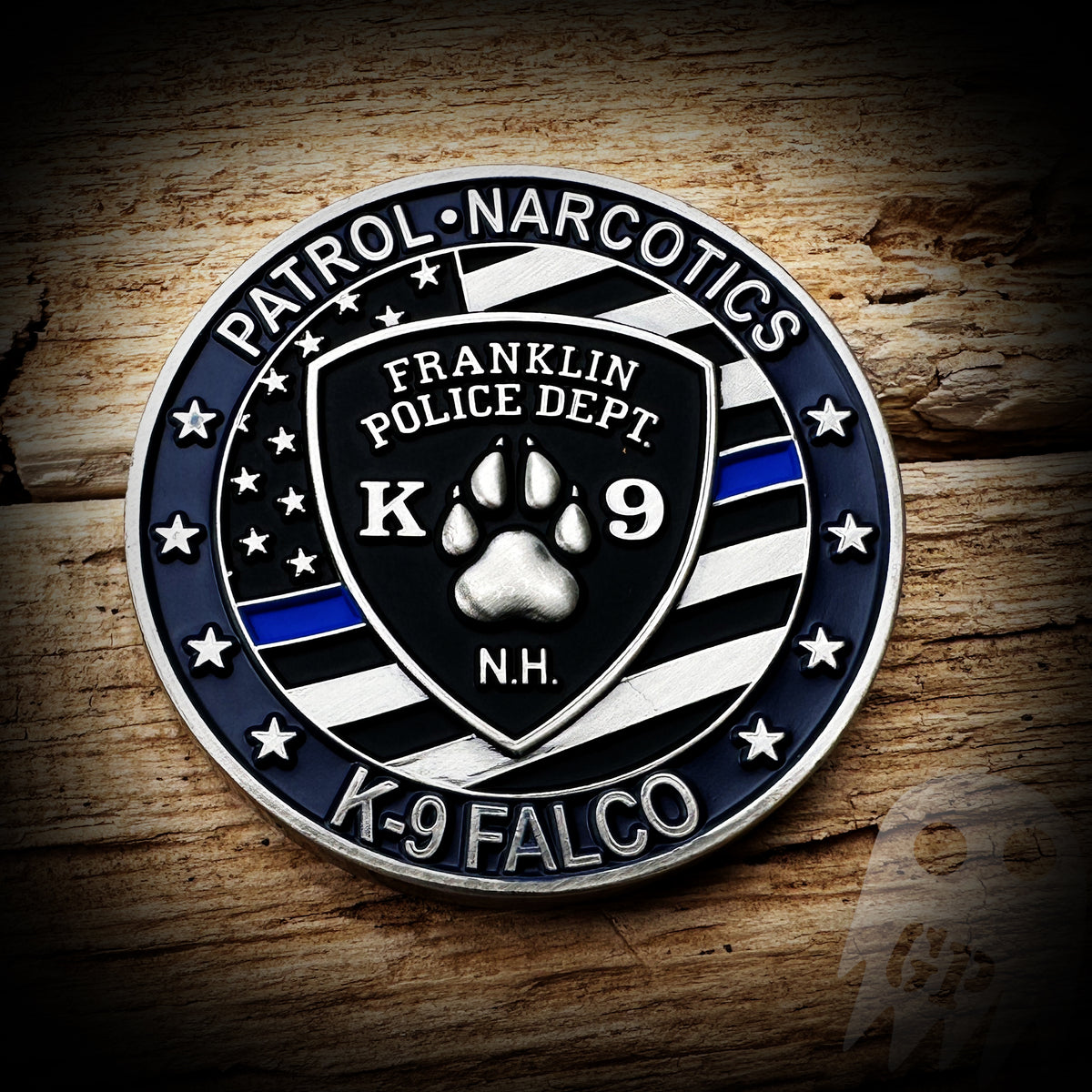 Franklin, NH Police K9 Coin Authentic GHOST PATCH
