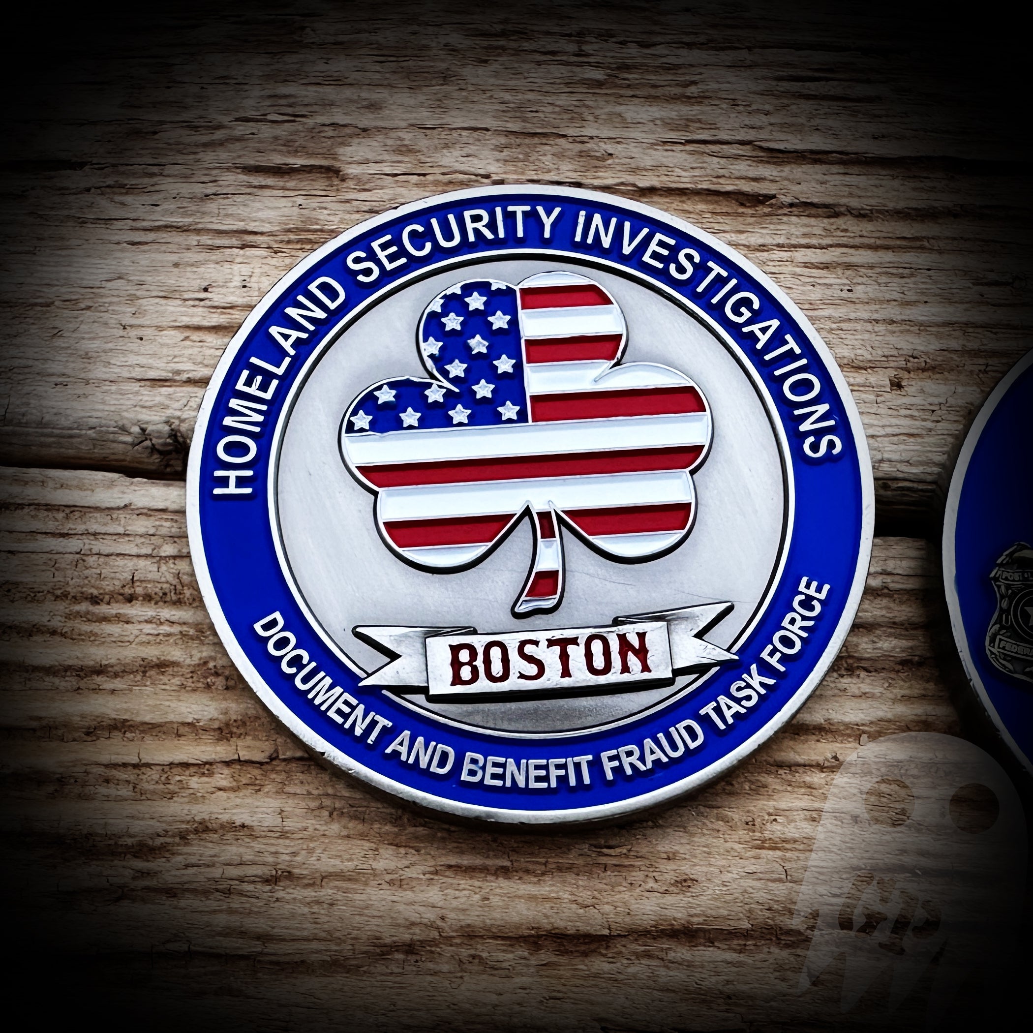 HSI - Document and Benefit Fraud Task Force Boston Coin – GHOST PATCH