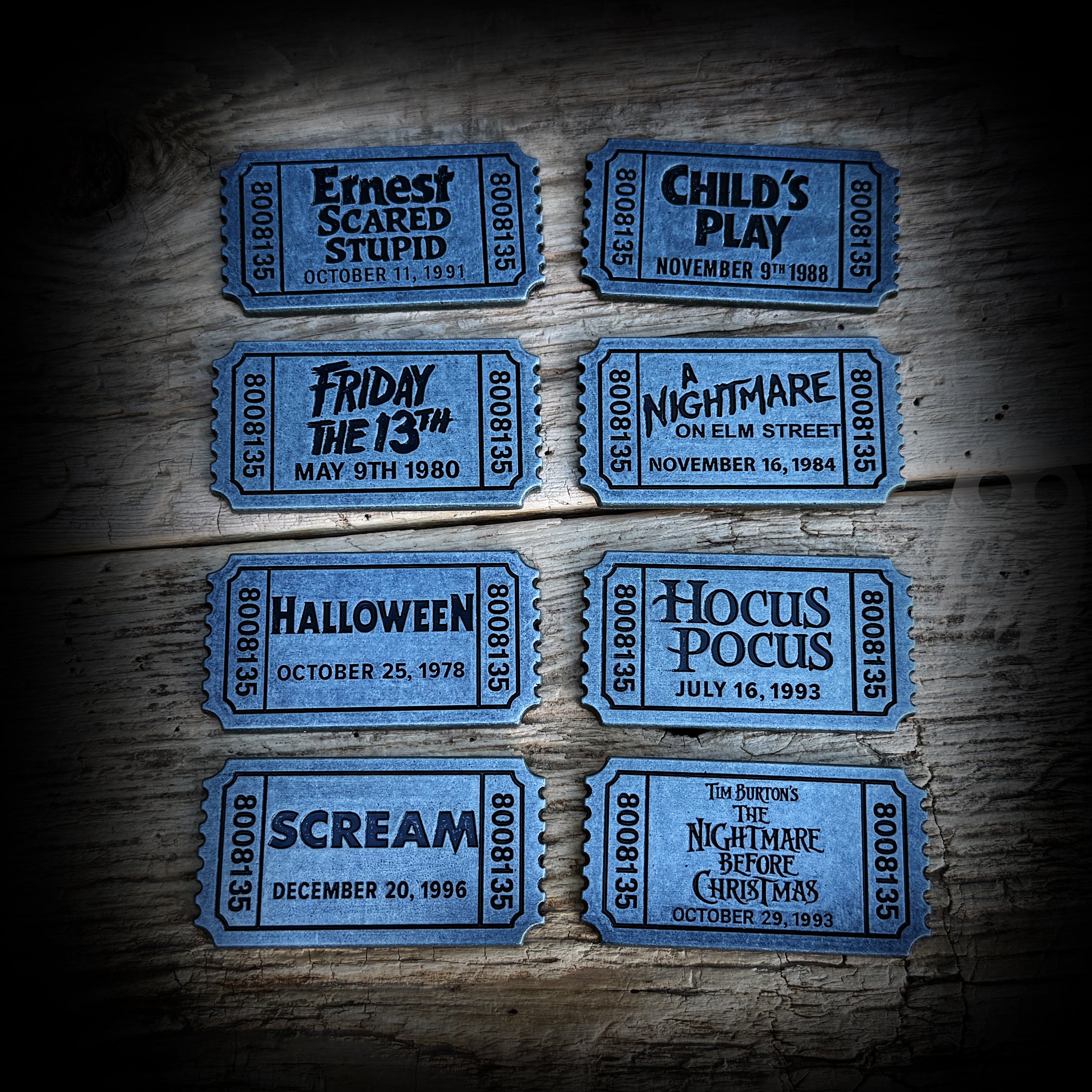 Halloween Movie Ticket Coins