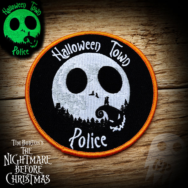 #77 - Halloween Town Police Department Patch and Badge - Nightmare Before Christmas
