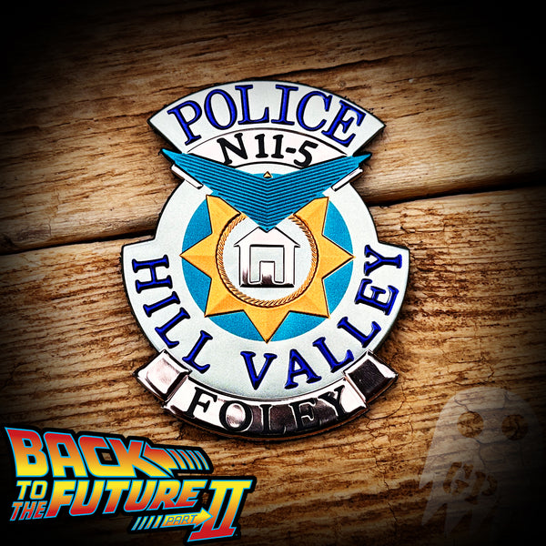 BADGE - Hill Valley Police Badge - Back to the Future 2  - FlexShield with velcro