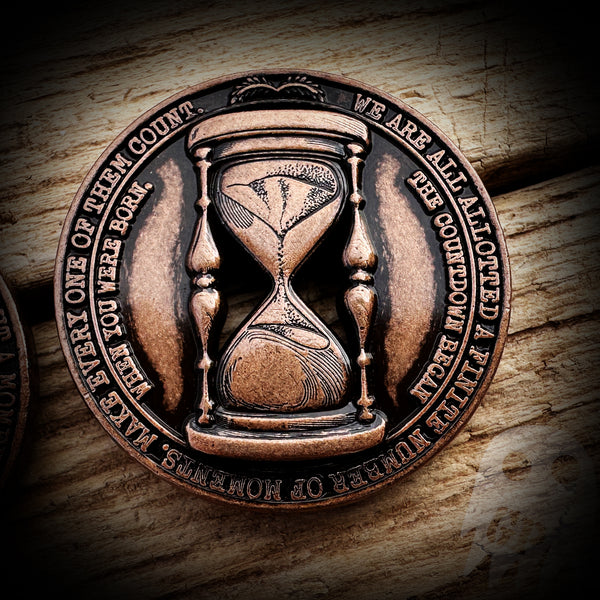 Hourglass Everyday Carry Reminder Coin