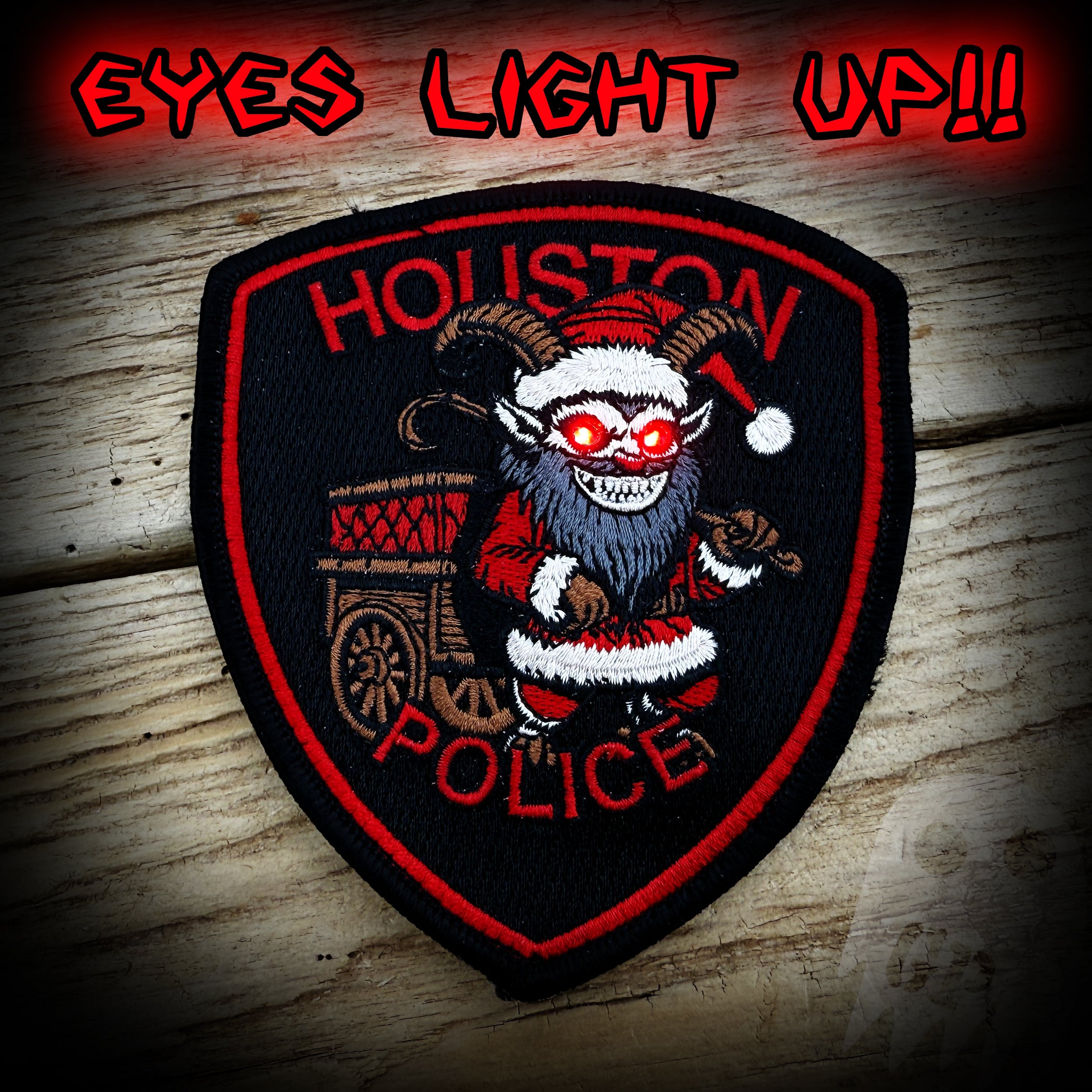 2024 Christmas - Houston, TX PD 2024 Christmas Patch - EYES LIGHT UP!