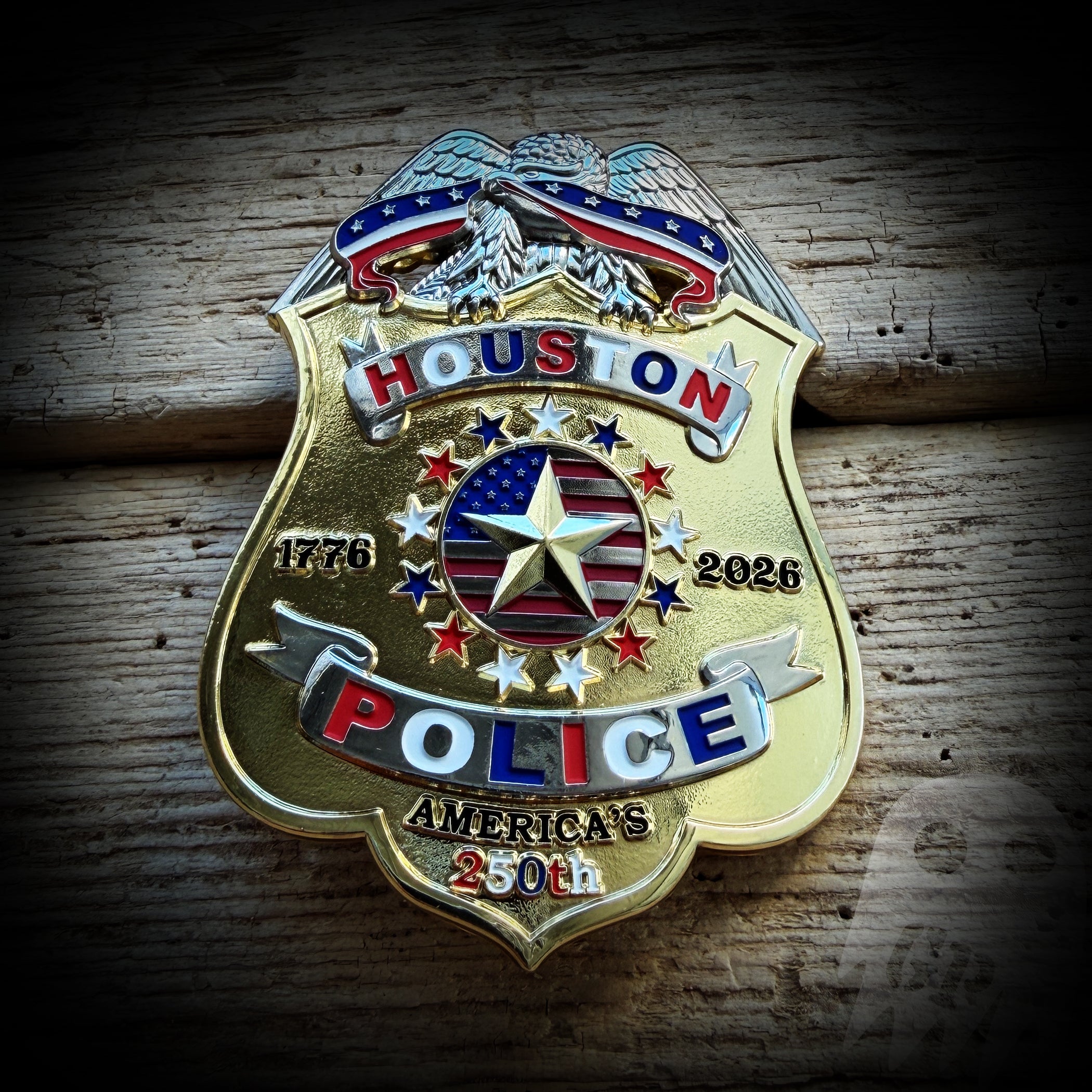 Badge 250th America - Houston, TX PD Commemorative 250th Anniversary of America Badge