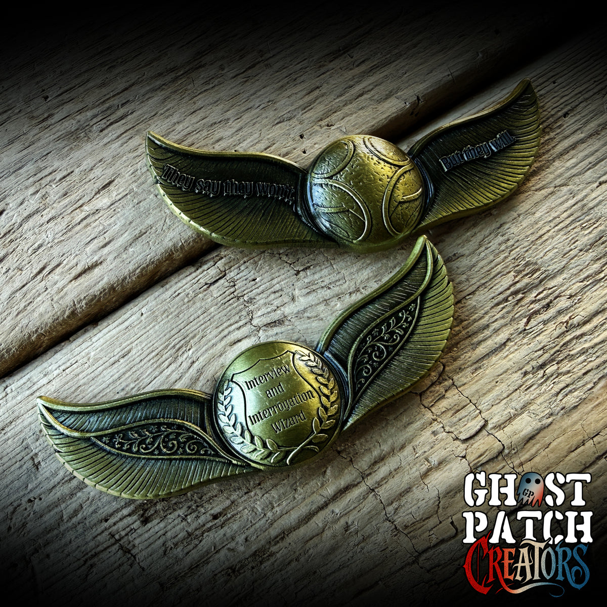 Interview and Interrogation Wizard Snitch Coin - Pat J Creator