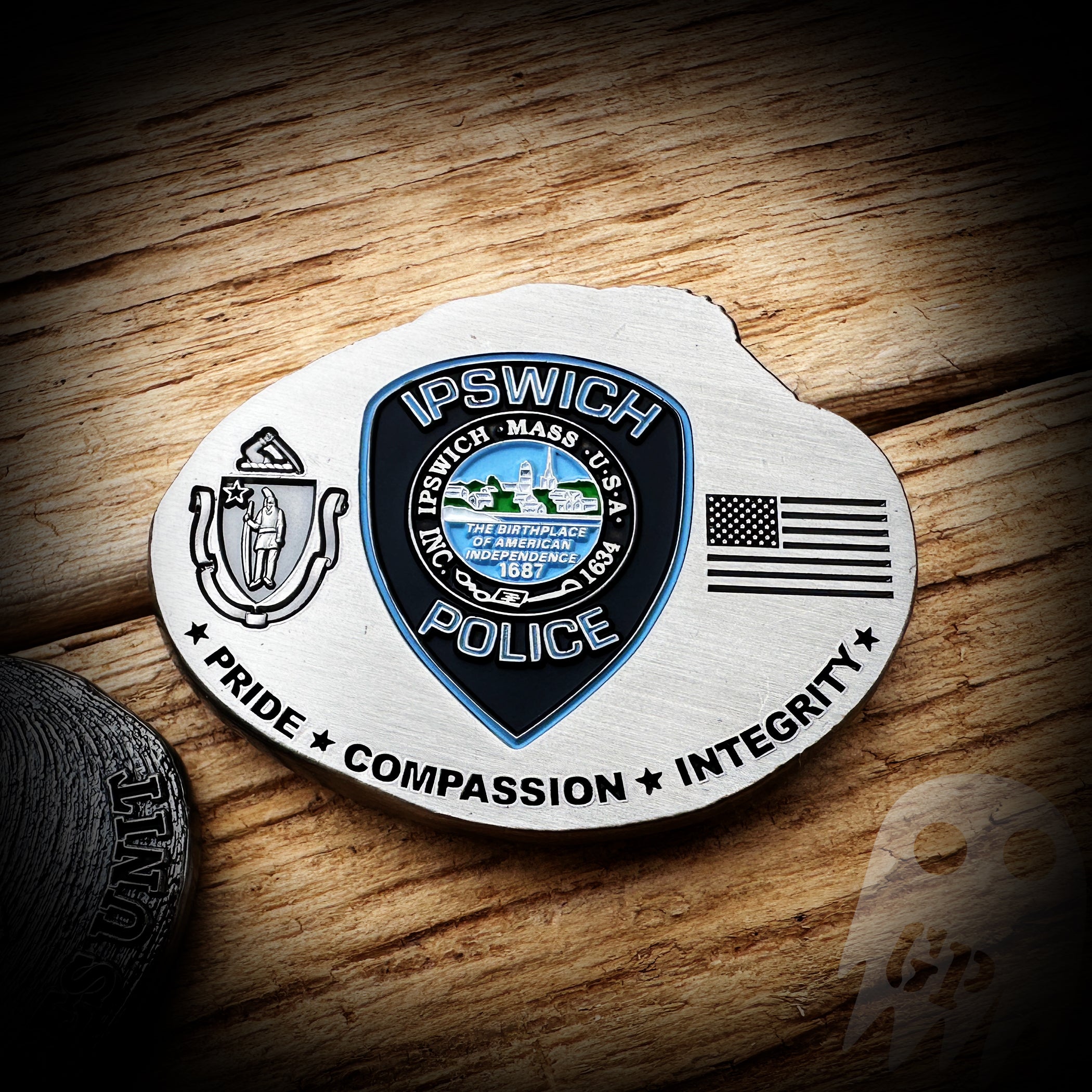 Ipswich, MA PD Natural Resources Unit Clam Coin – GHOST PATCH