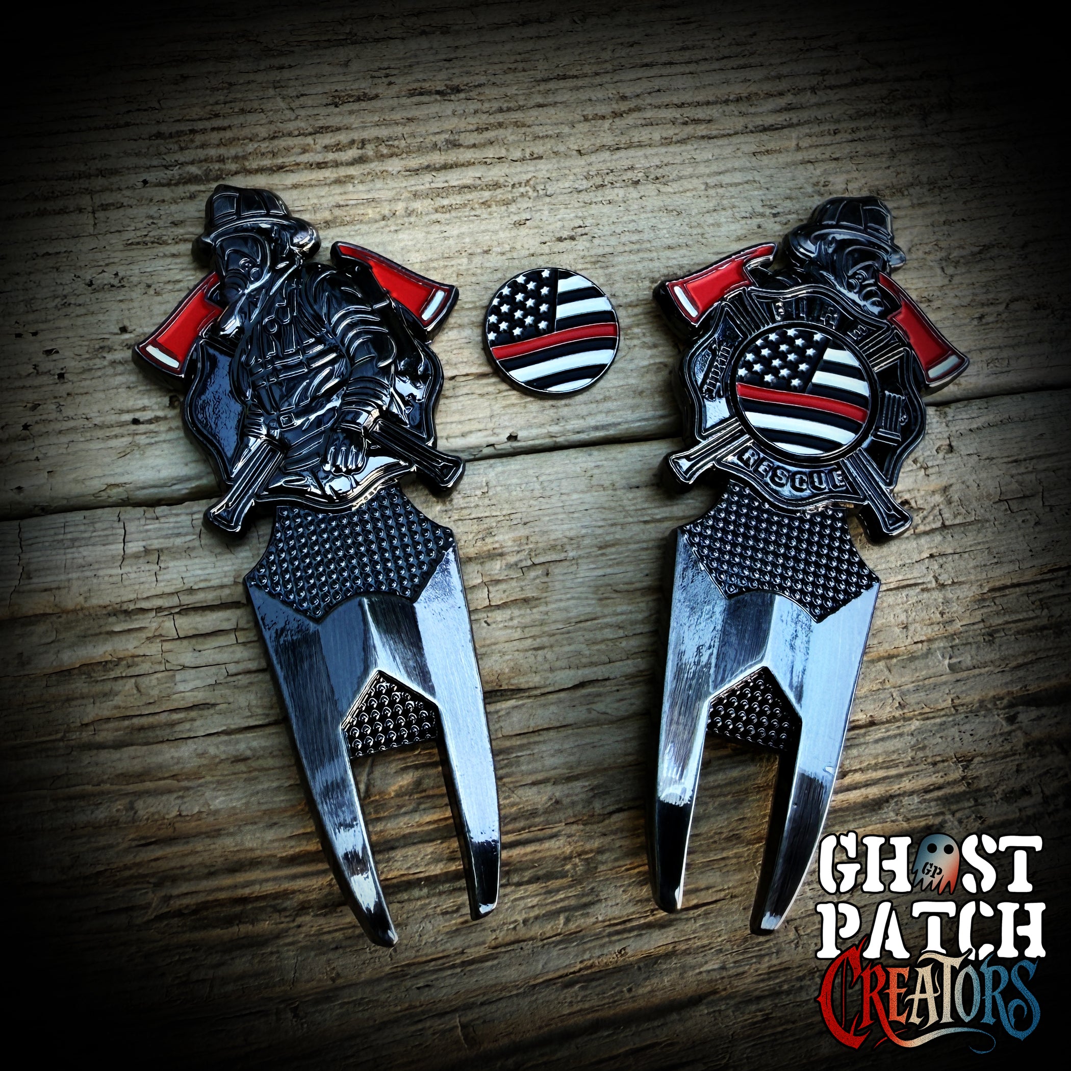 Fire - Firefighter Golf Divot Tool w/ Removable Ball Marker