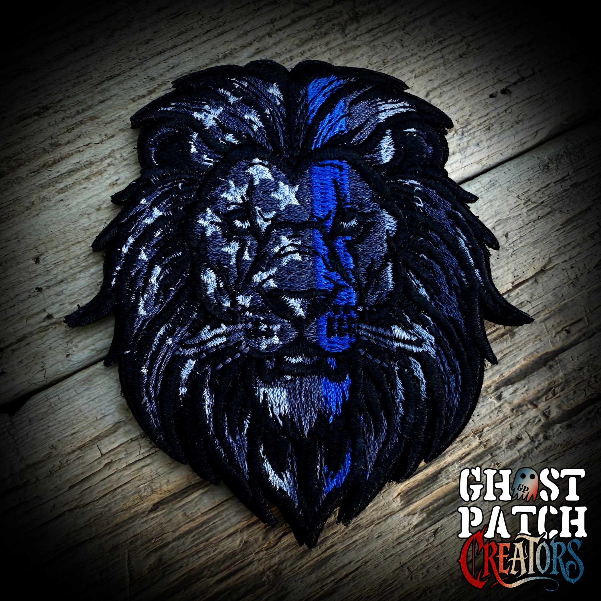 Thin Blue Line Lion Patch - Josh B Creator