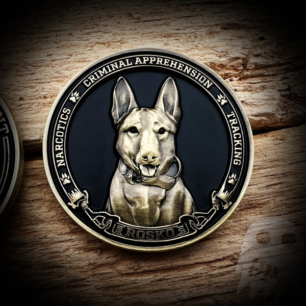 Knoxville, IA PD K9 Rosko Coin