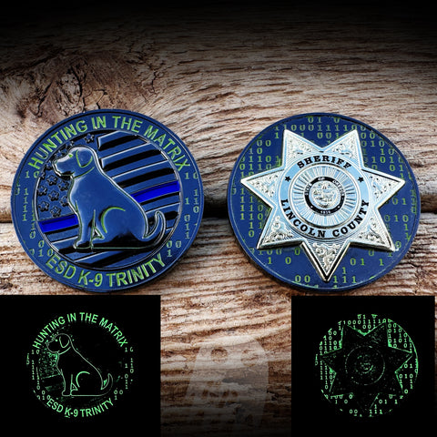 COIN K9 - Lincoln County, OR Sheriff's Office ESD K9 COIN - Glows in the dark!