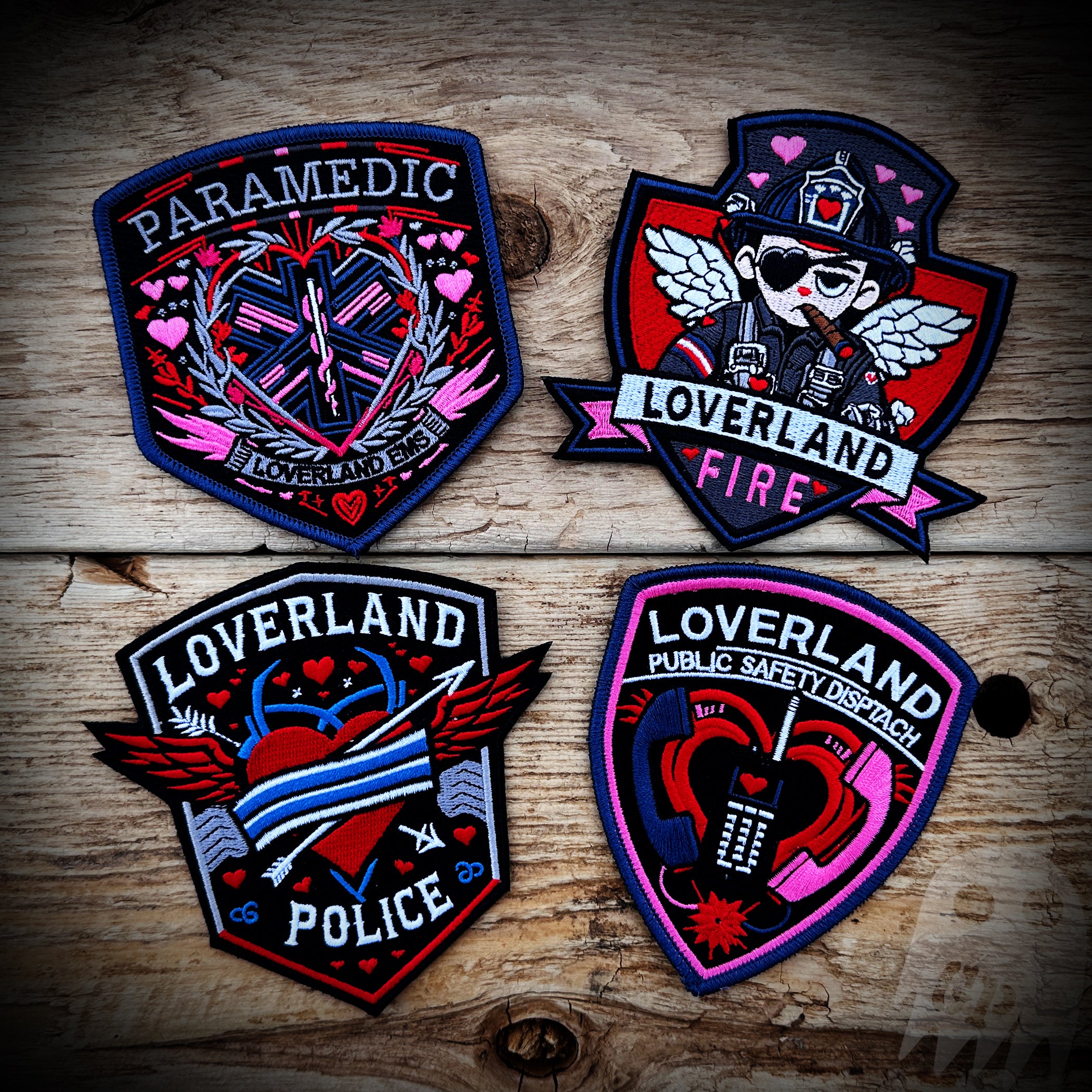 Loverland 4 PACK - Loverland Public Safety 4 Patch Set