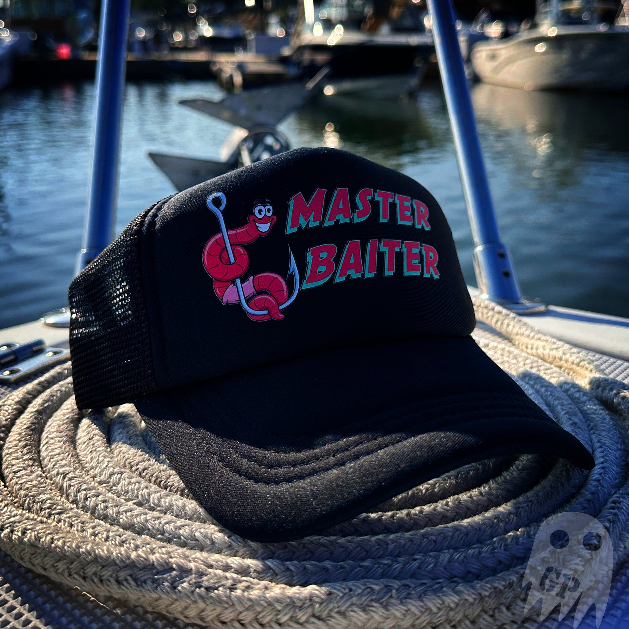 Master Baiter Fishing Funny Trucker Hat Snapback Flatbill Cap 8 Colors 