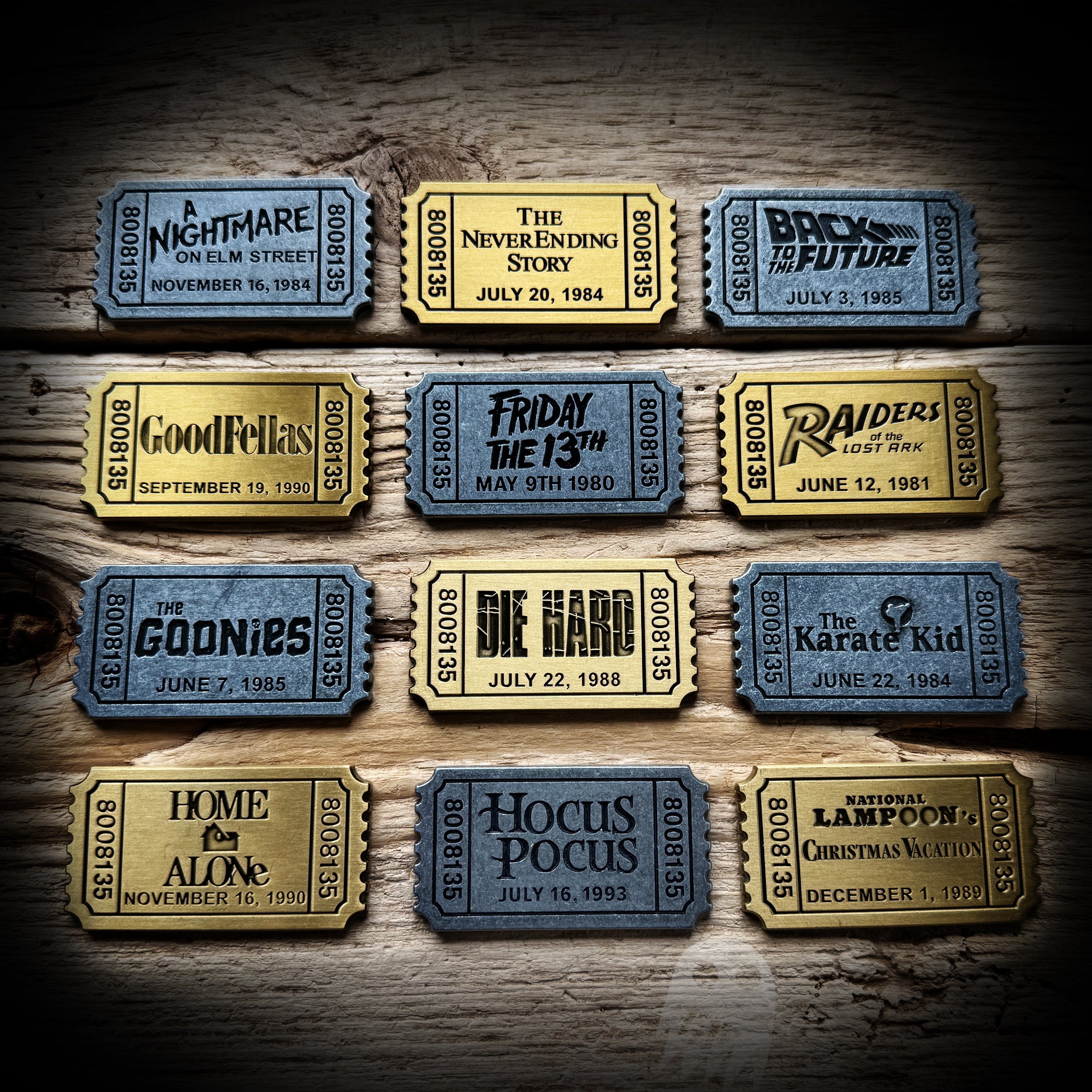 Metal Movie Ticket Coins