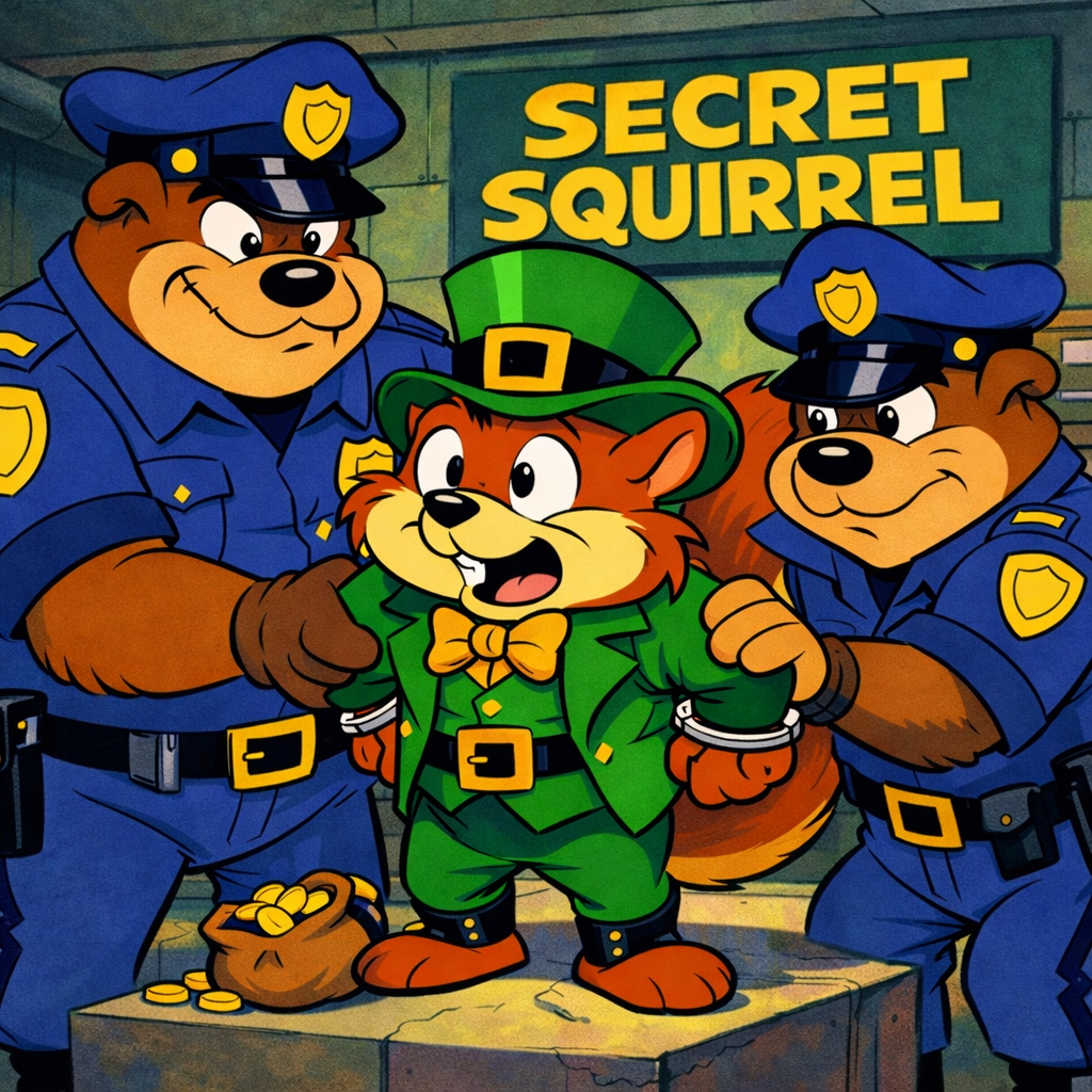 2026 Irish - North Carolina Big Agency Robbery Unit SECRET SQUIRREL Irish Patch (NOT PHOTO SHOWN)