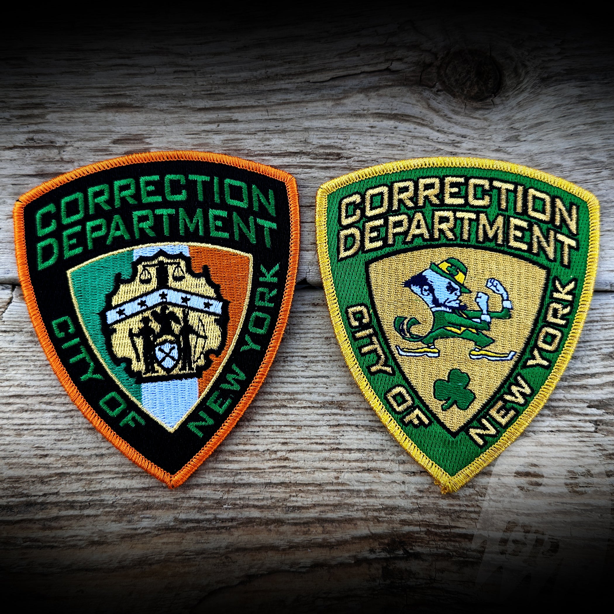 TWO PACK Irish - New York City Corrections Dept 2024 St. Patrick's Day Patches