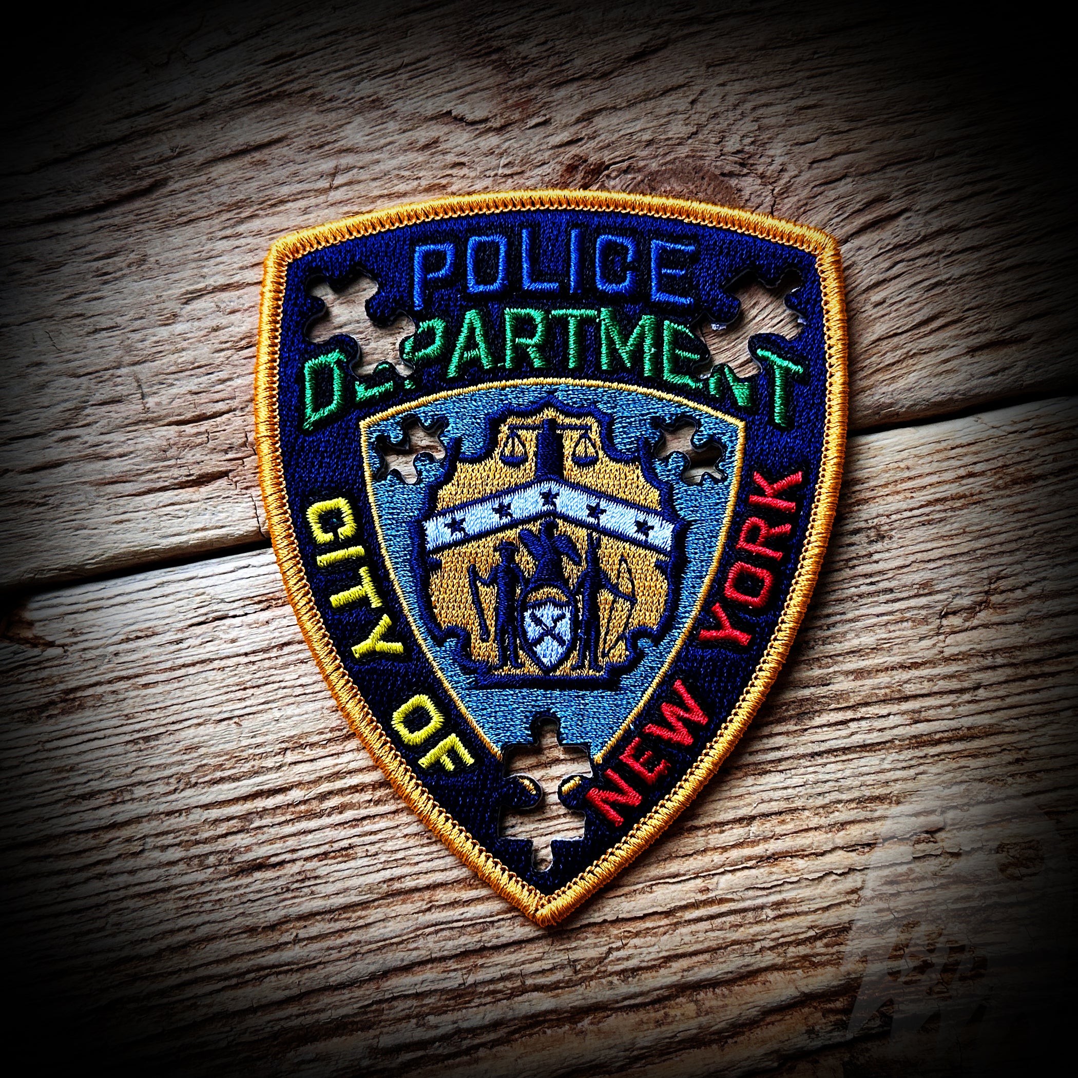 NYPD 2024 Cut Out Puzzle Pieces - Autism Fundraiser Patch