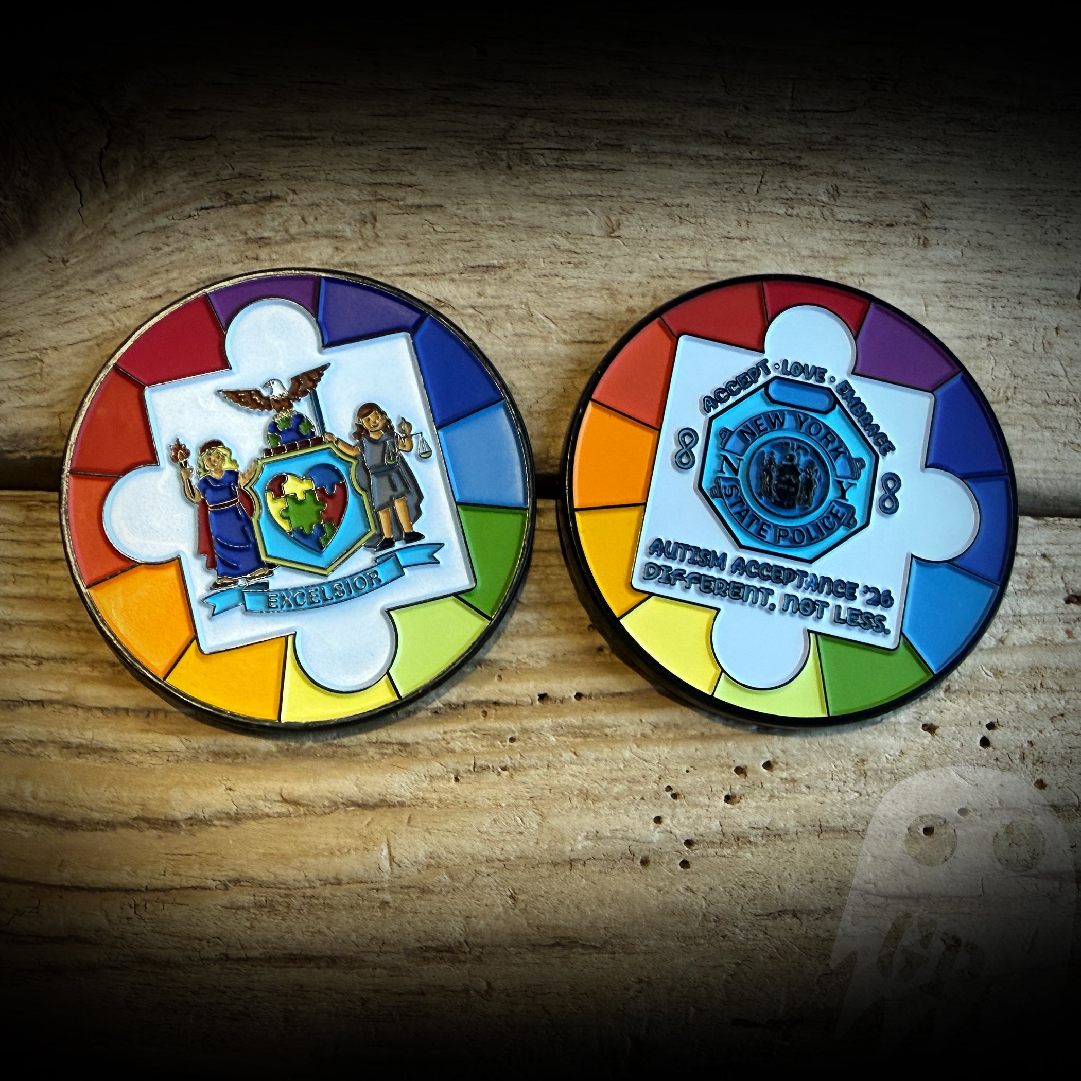Coin Patch COIN 2026 Autism - New York State Police 2026 Autism Acceptance Coin ...