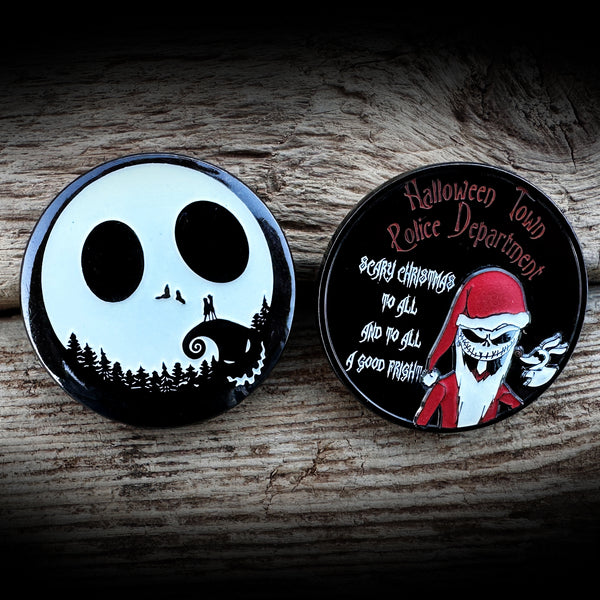 CHRISTMAS - Halloweentown PD Christmas Coin - Glow in the dark!