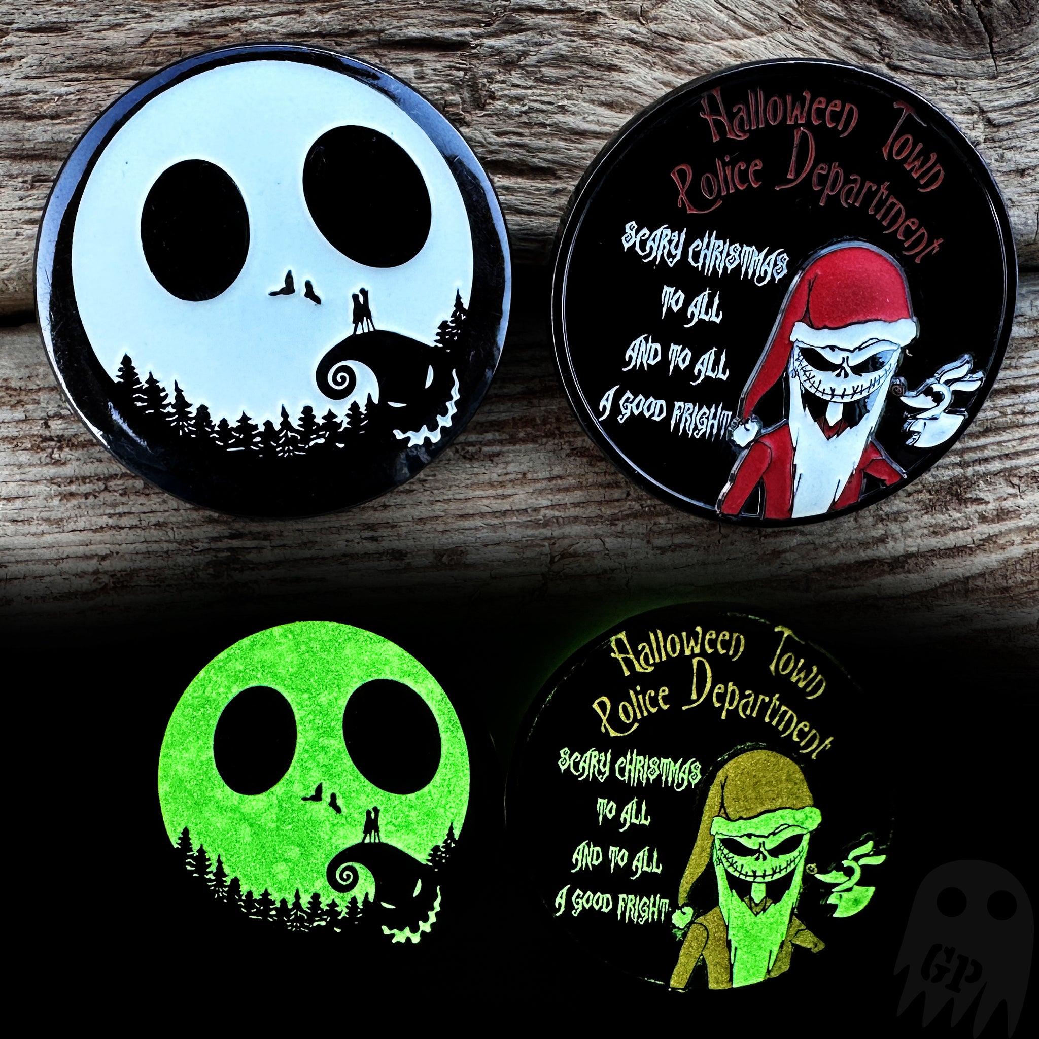 CHRISTMAS - Halloweentown PD Christmas Coin - Glow in the dark!